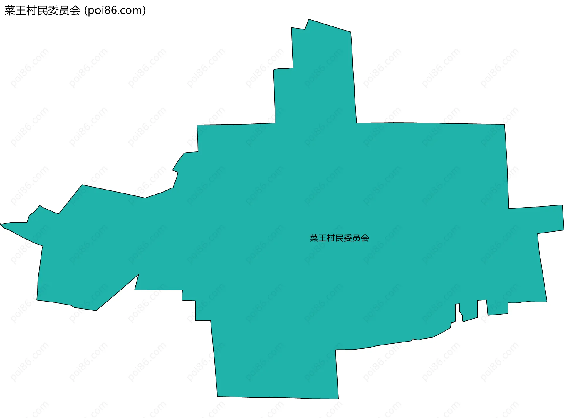 菜王村民委员会边界地图