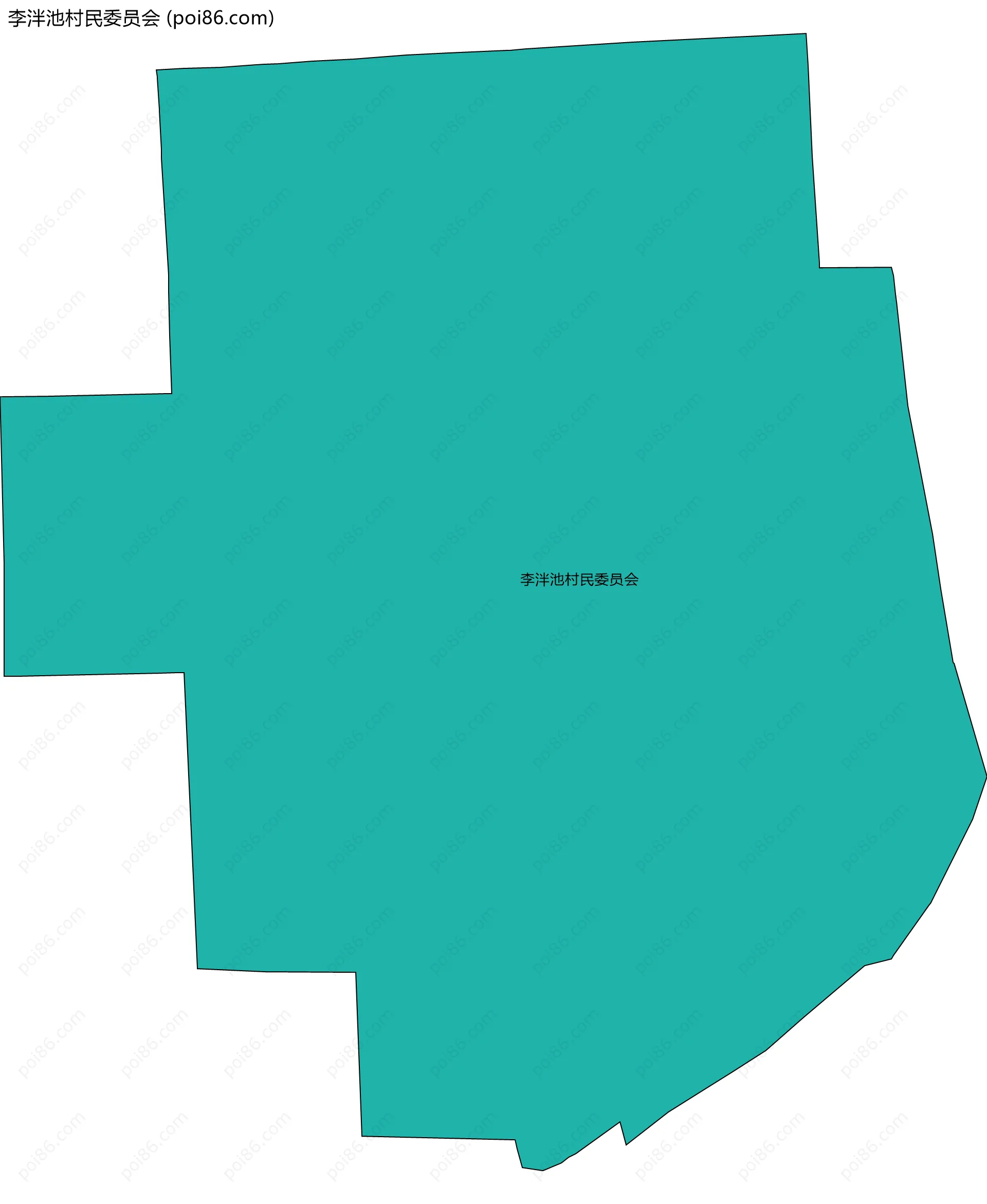 李泮池村民委员会边界地图