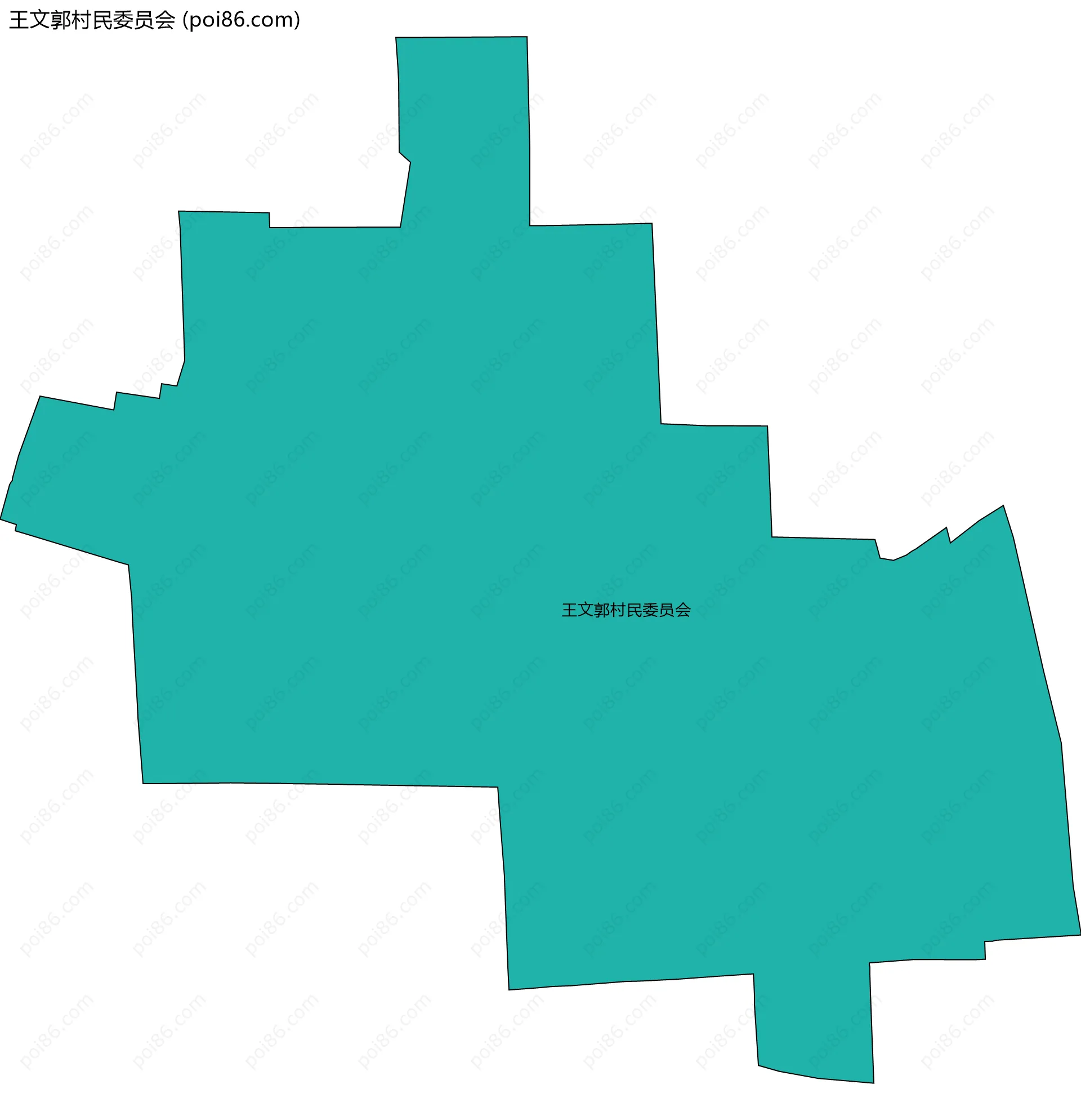 王文郭村民委员会边界地图