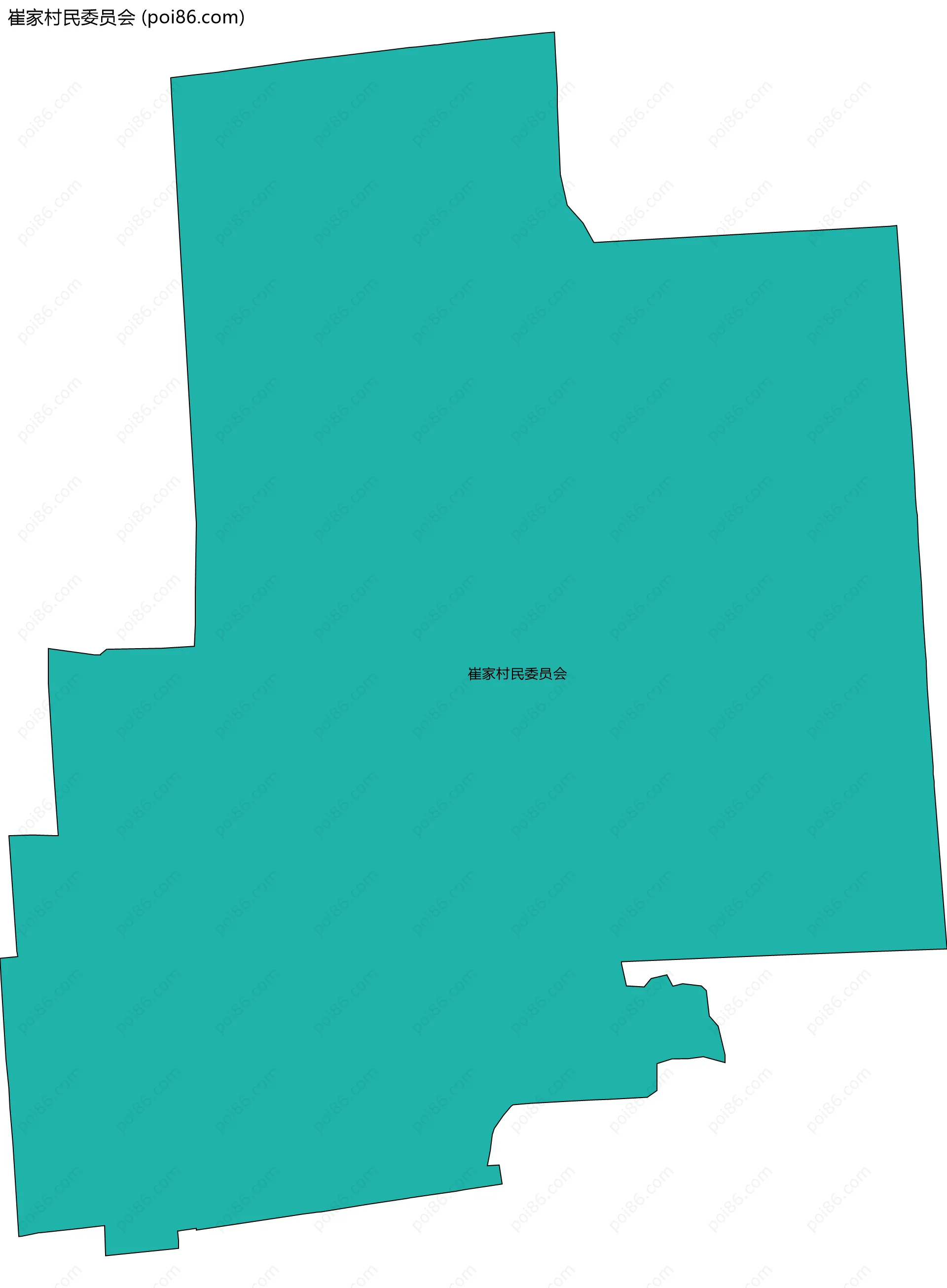 崔家村民委员会边界地图