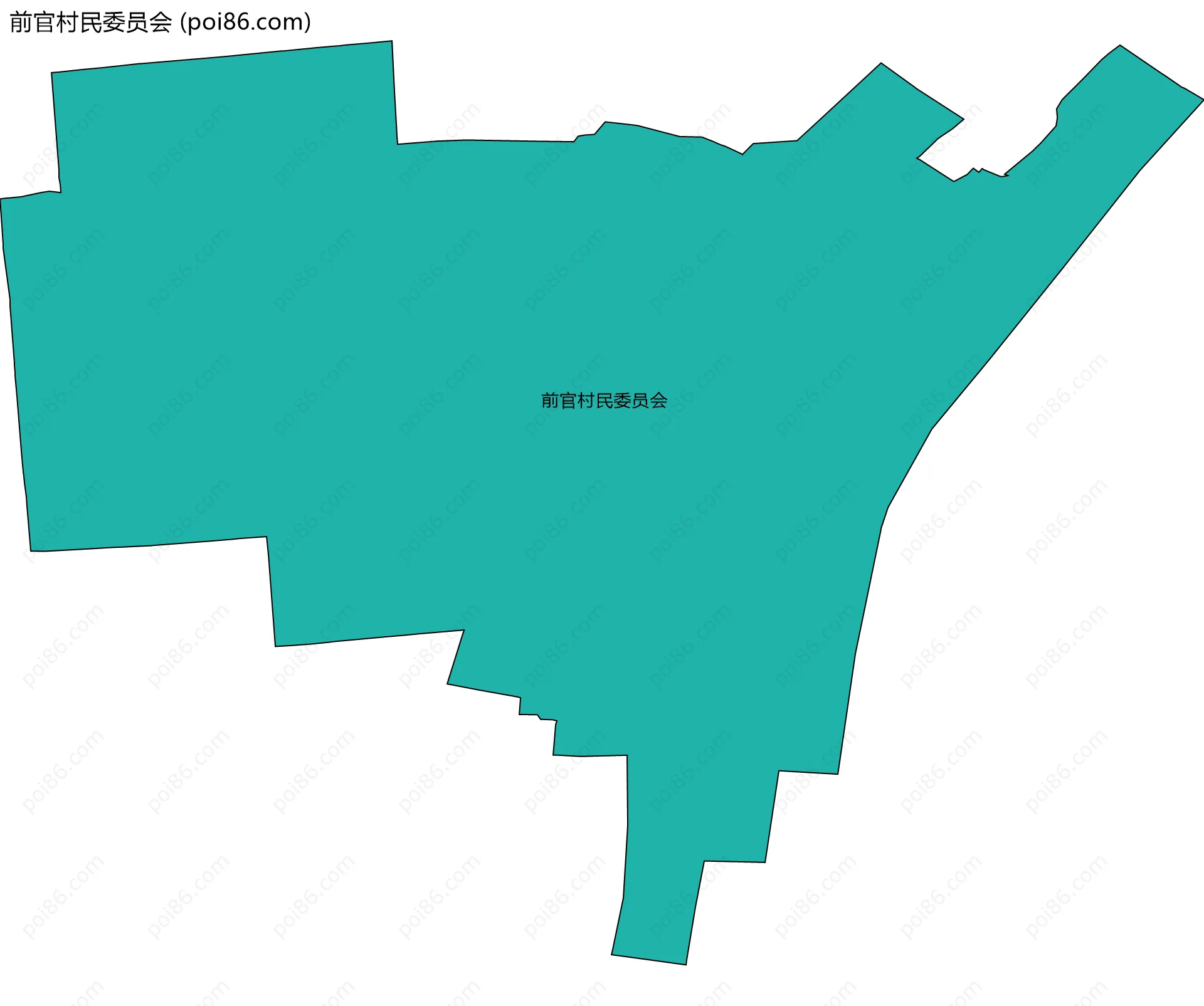 前官村民委员会边界地图
