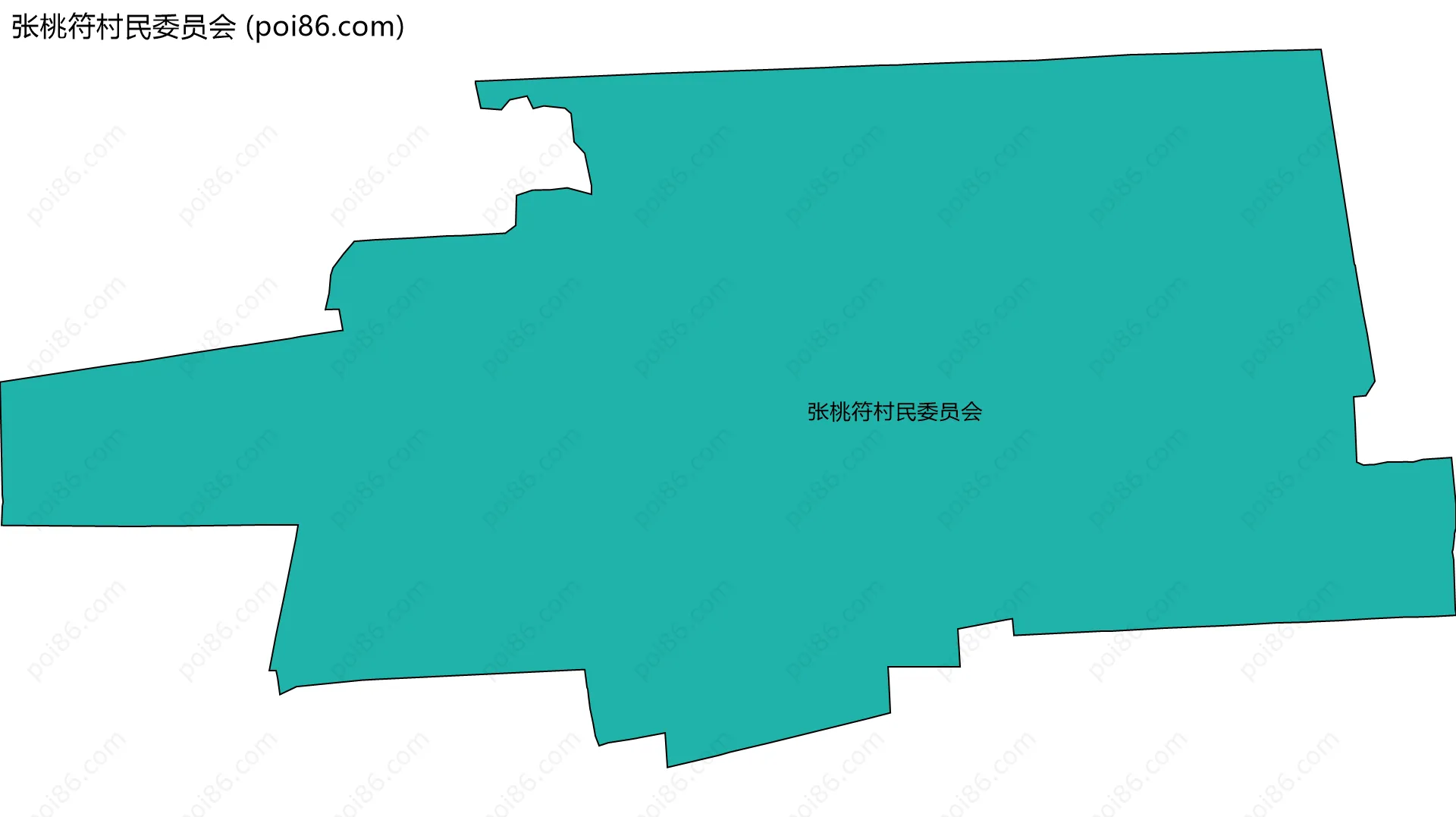 张桃符村民委员会边界地图