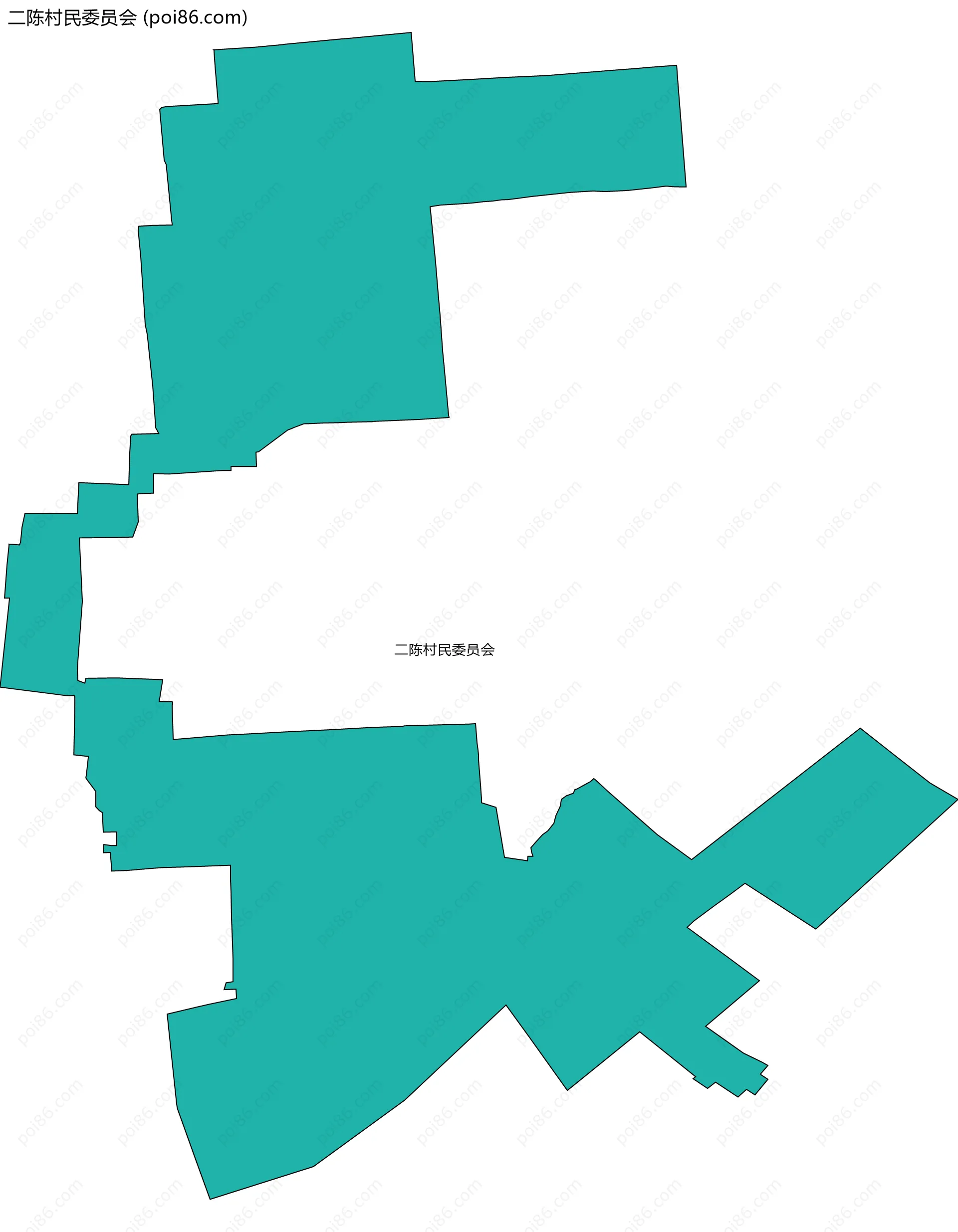 二陈村民委员会边界地图