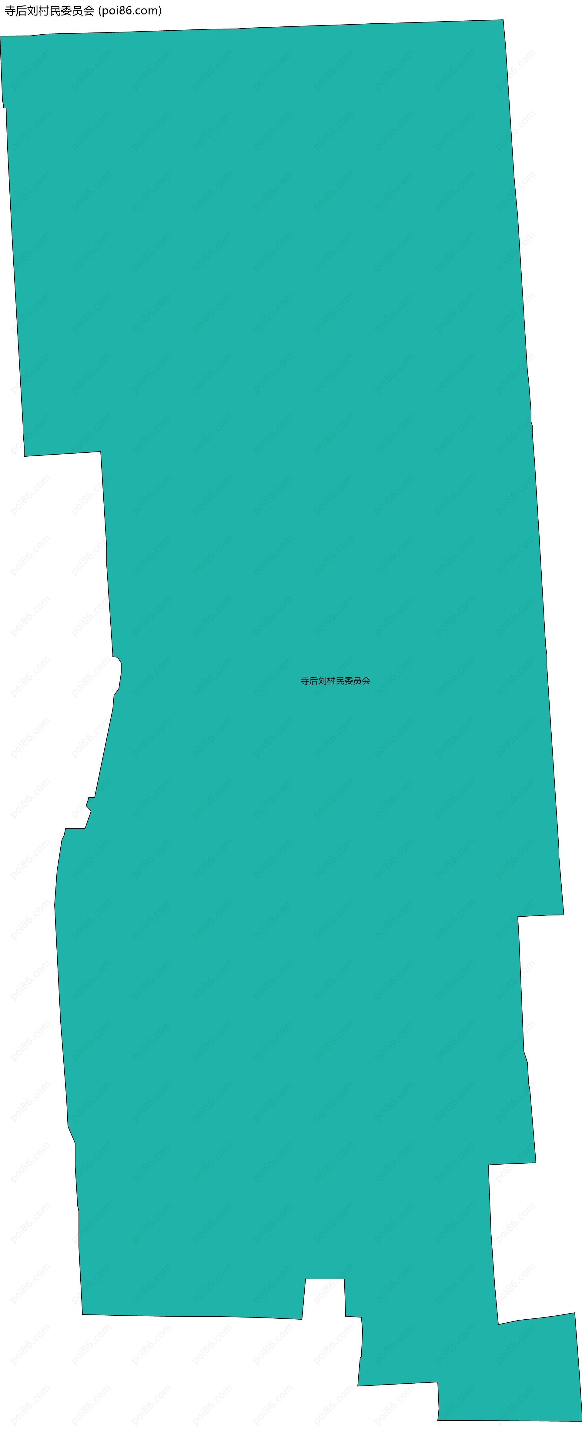 寺后刘村民委员会边界地图