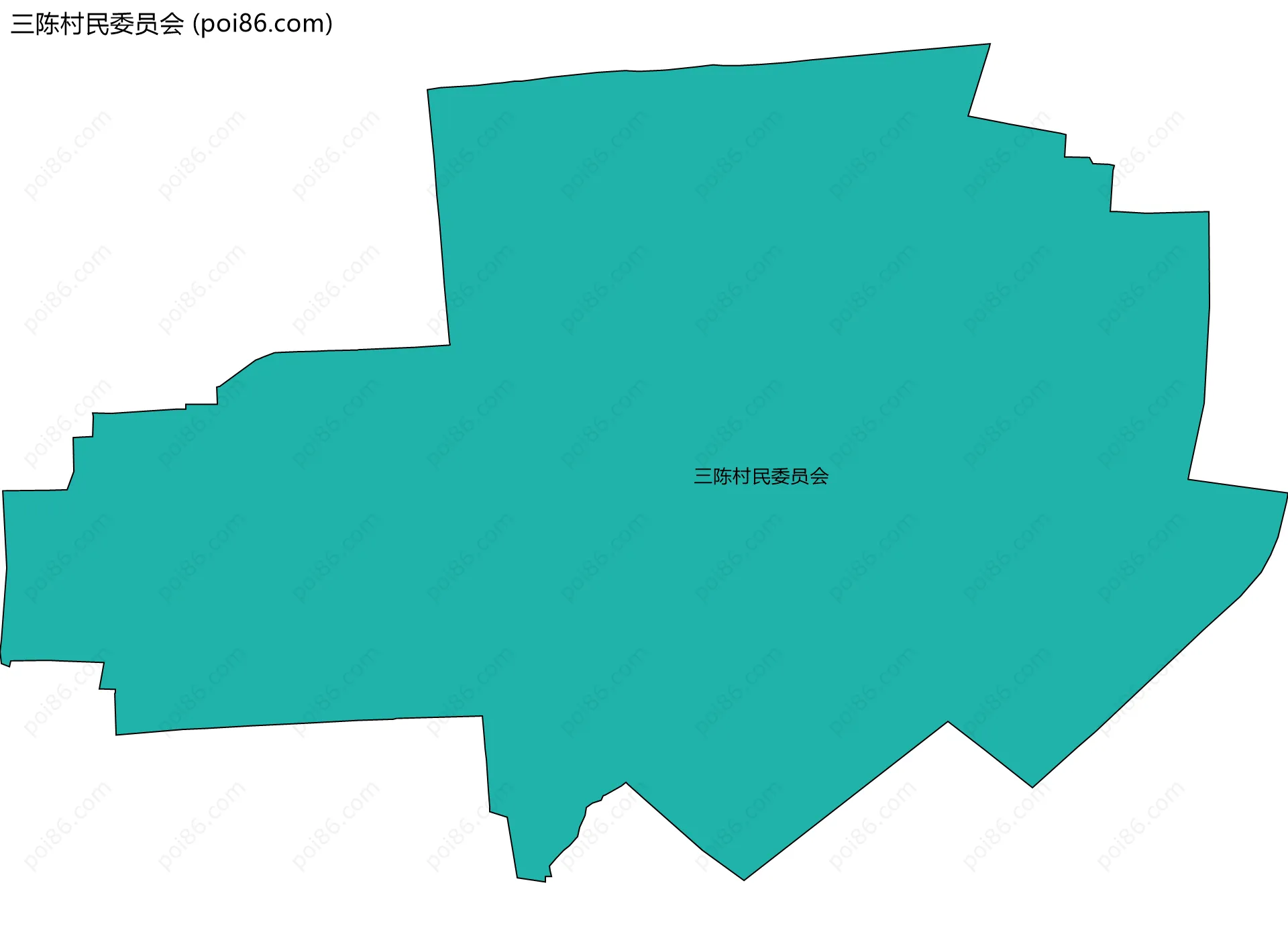 三陈村民委员会边界地图