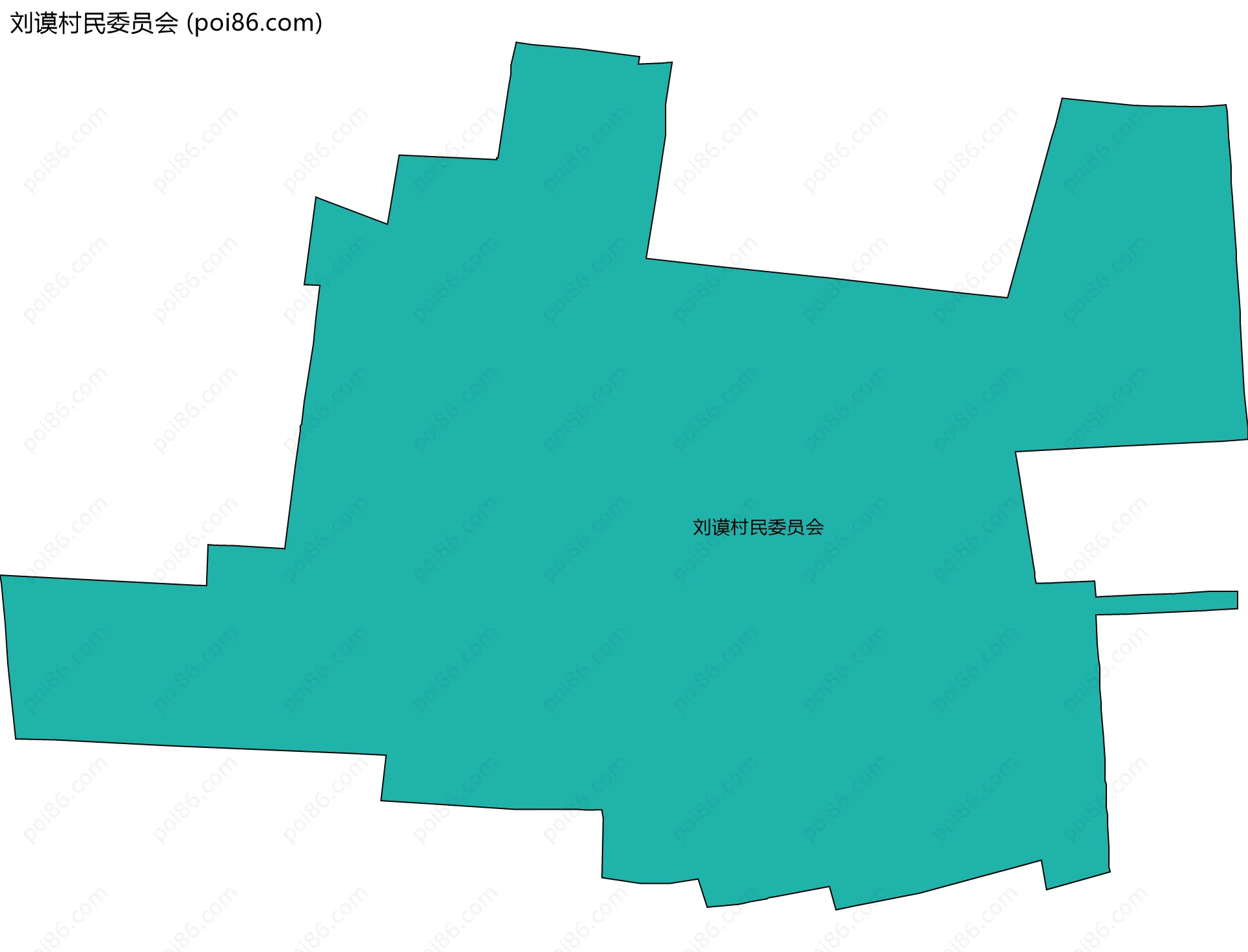 刘谟村民委员会边界地图