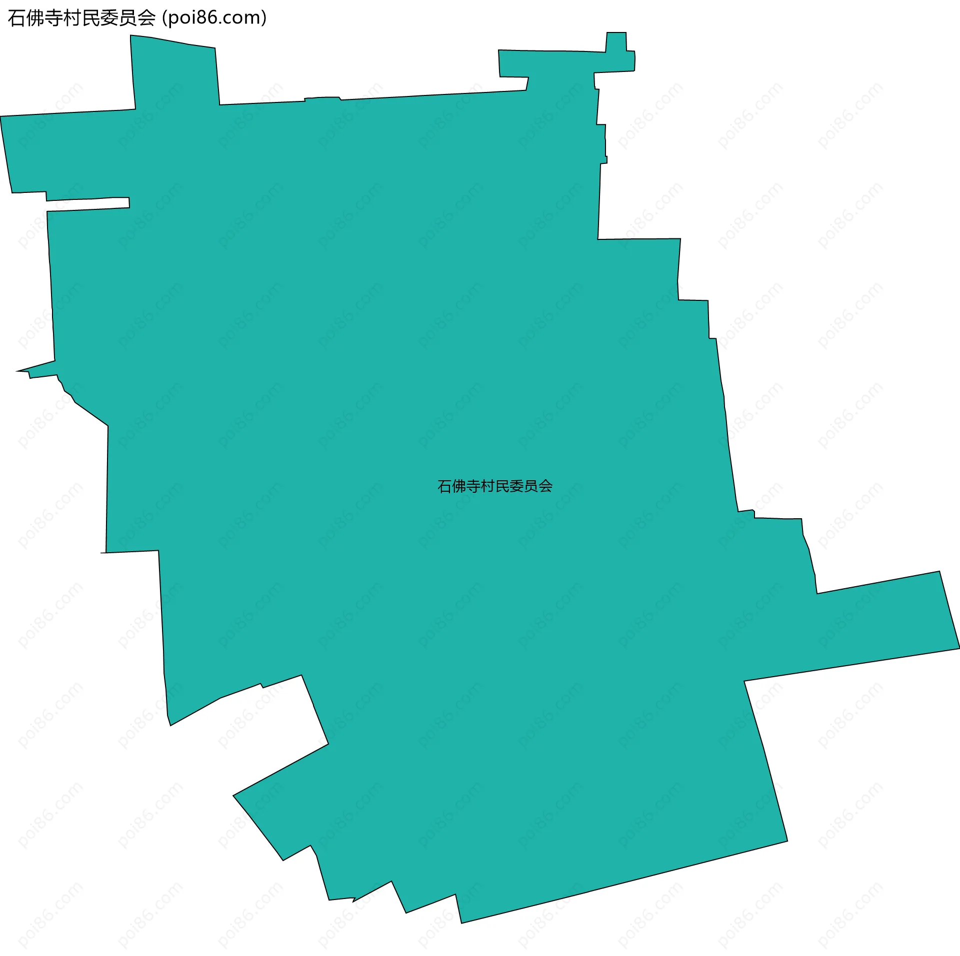 石佛寺村民委员会边界地图