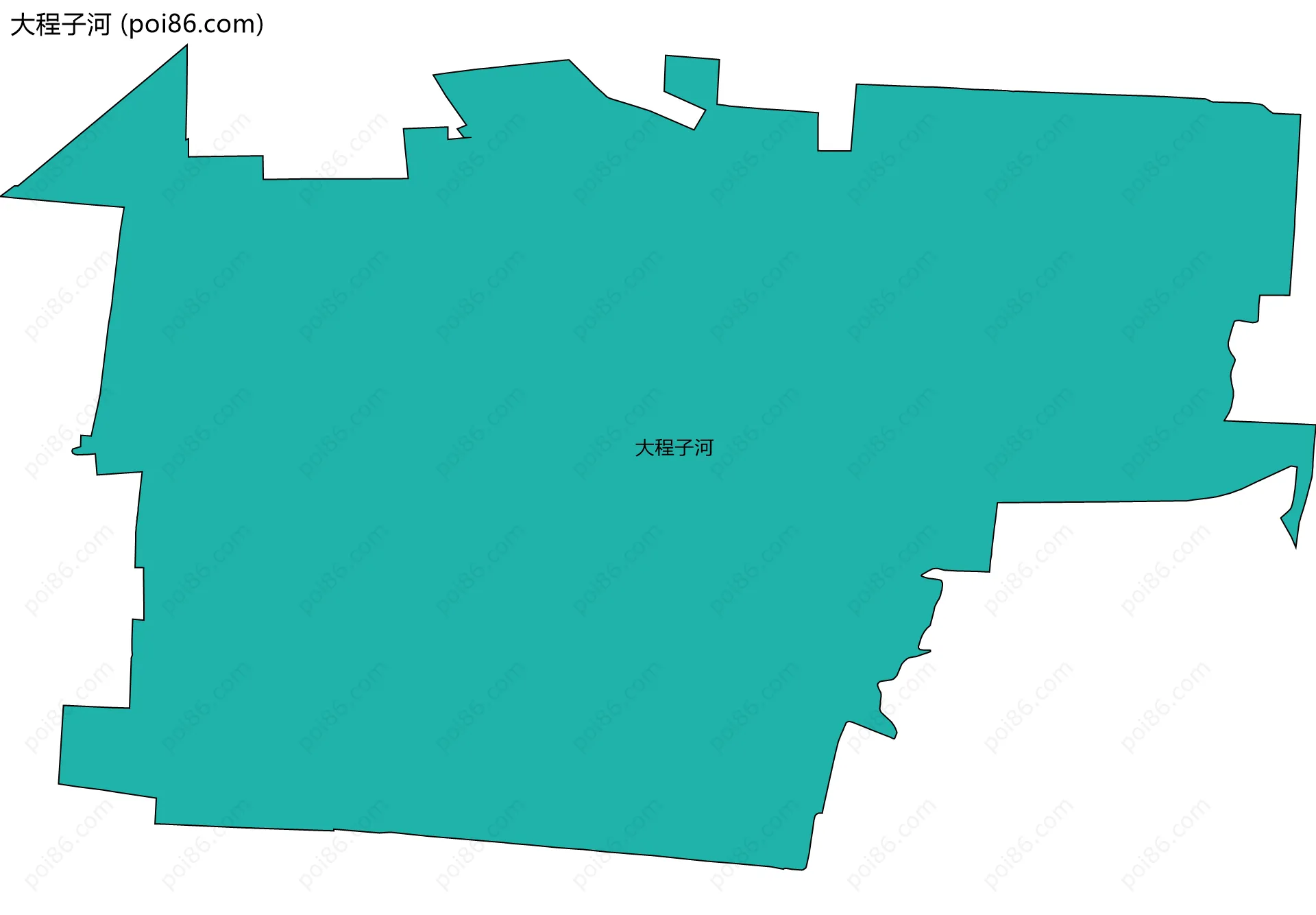 大程子河边界地图