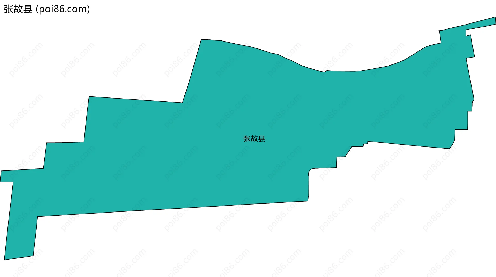 张故县边界地图