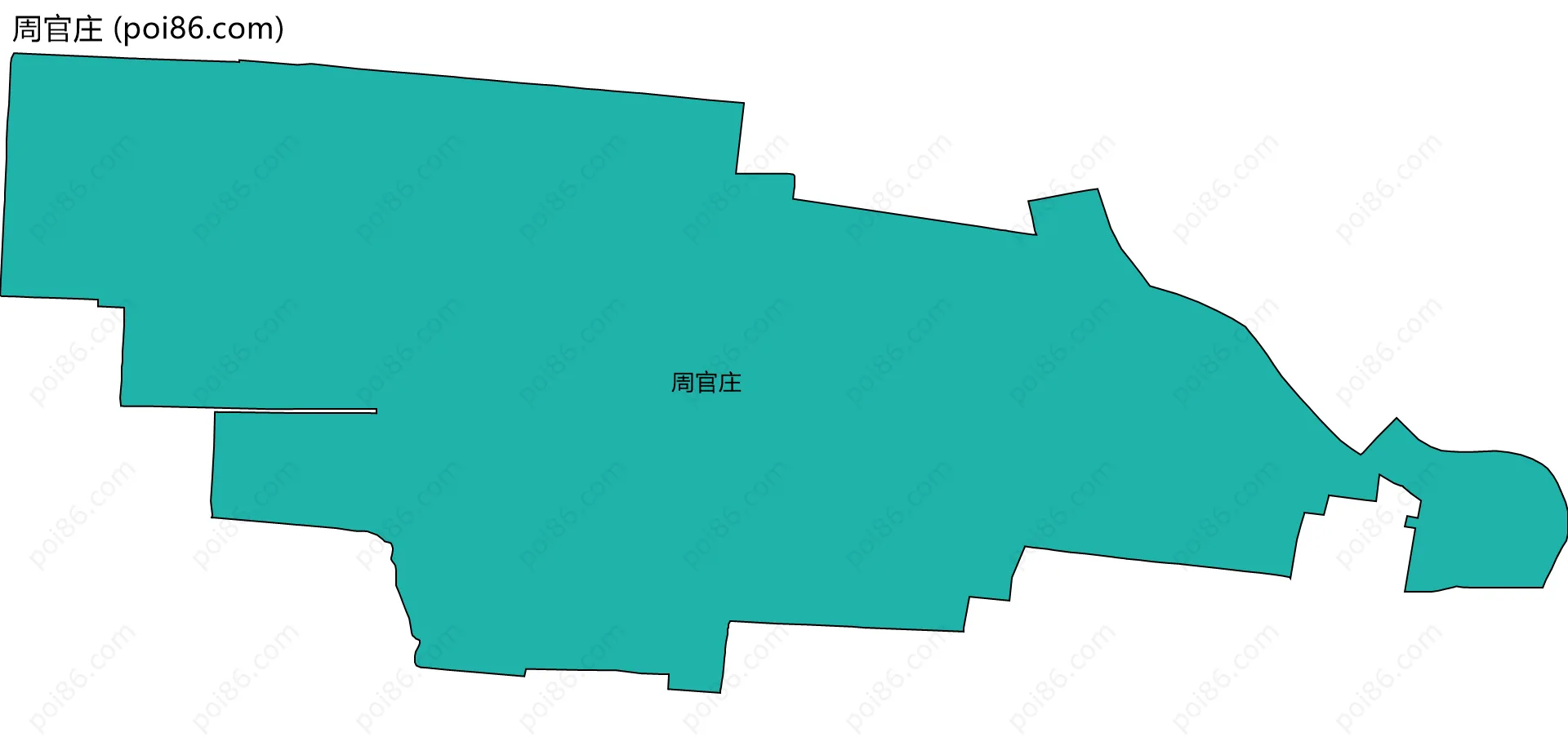 周官庄边界地图
