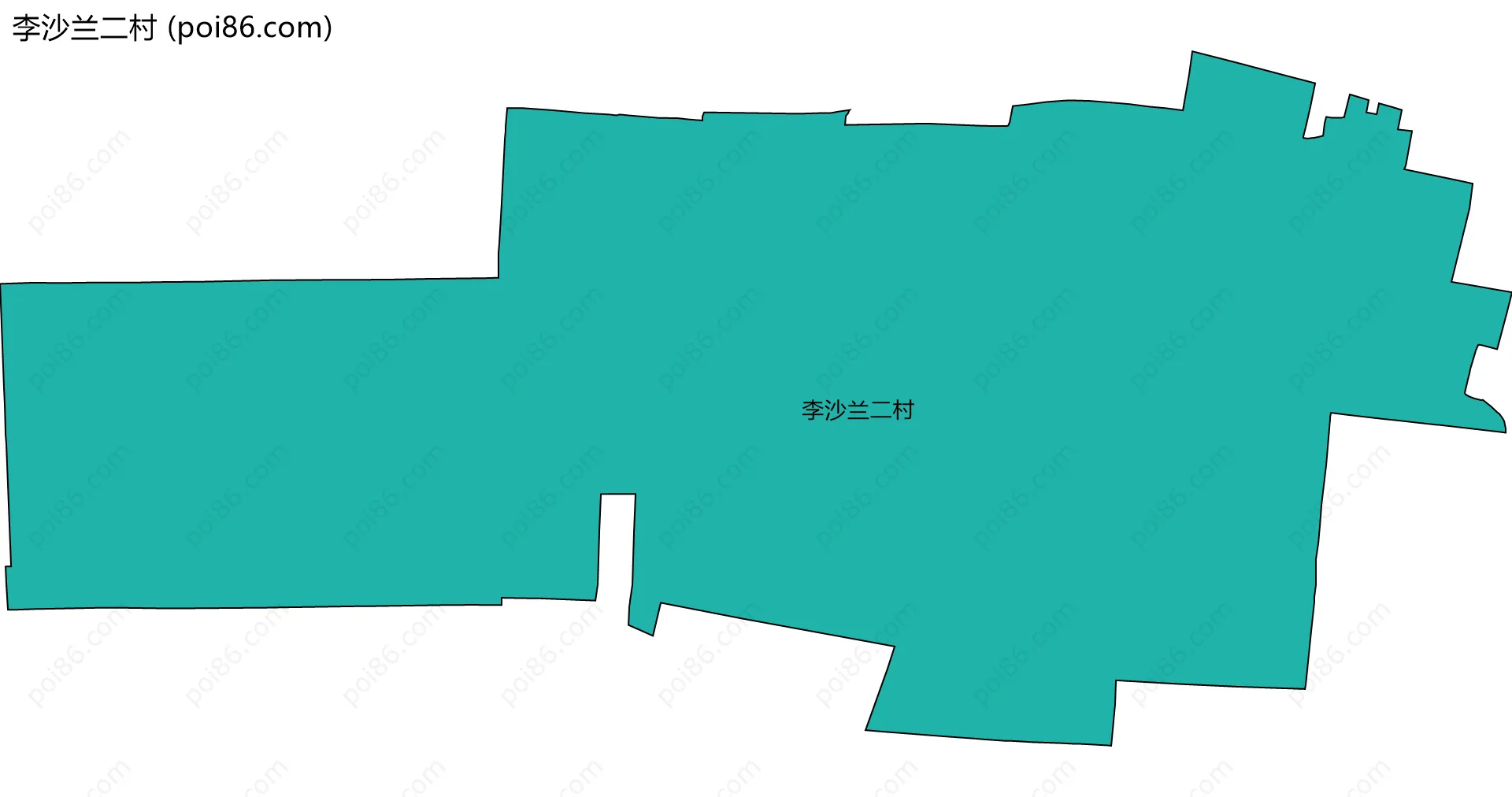 李沙兰二村边界地图