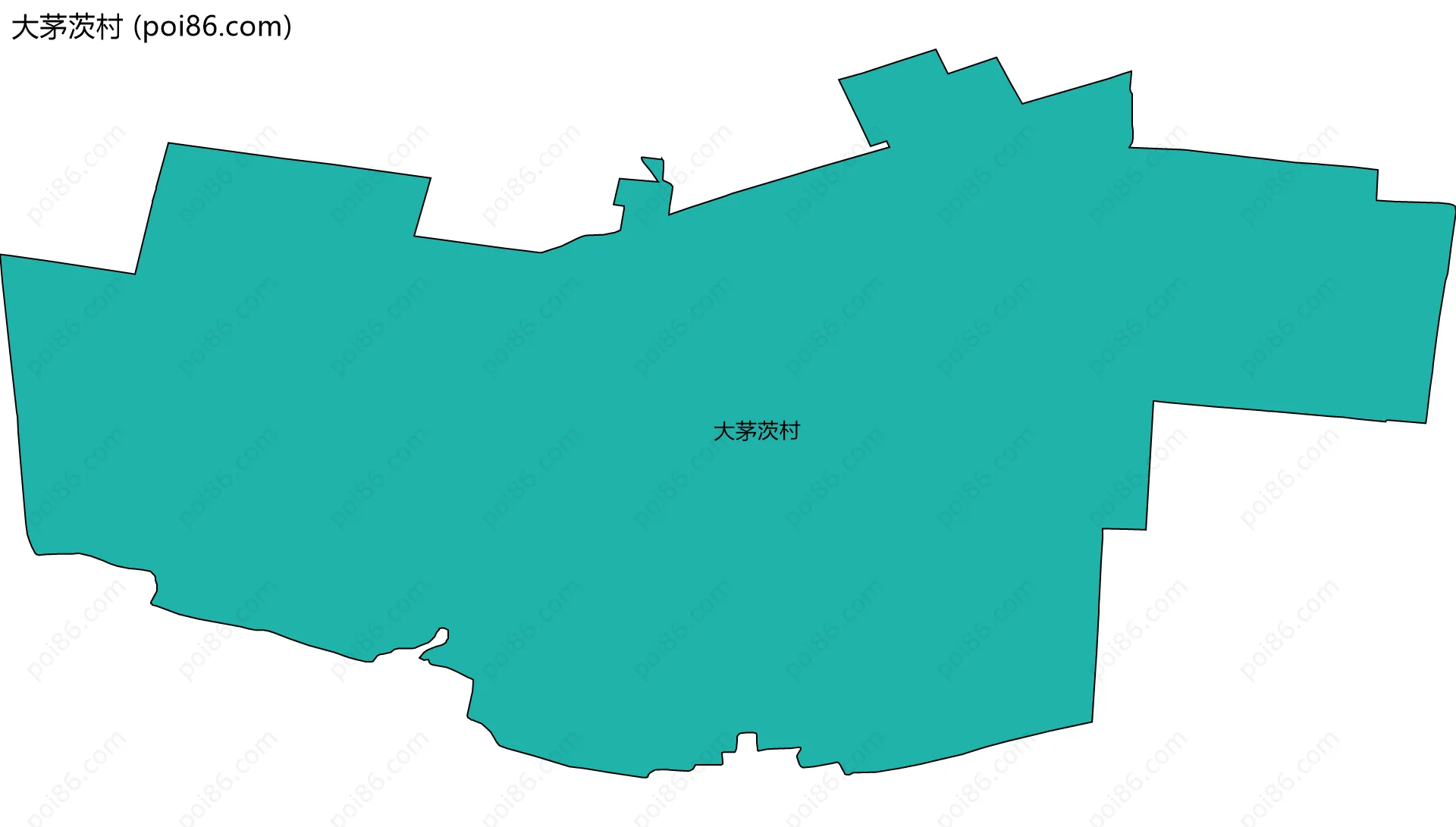 大茅茨村边界地图