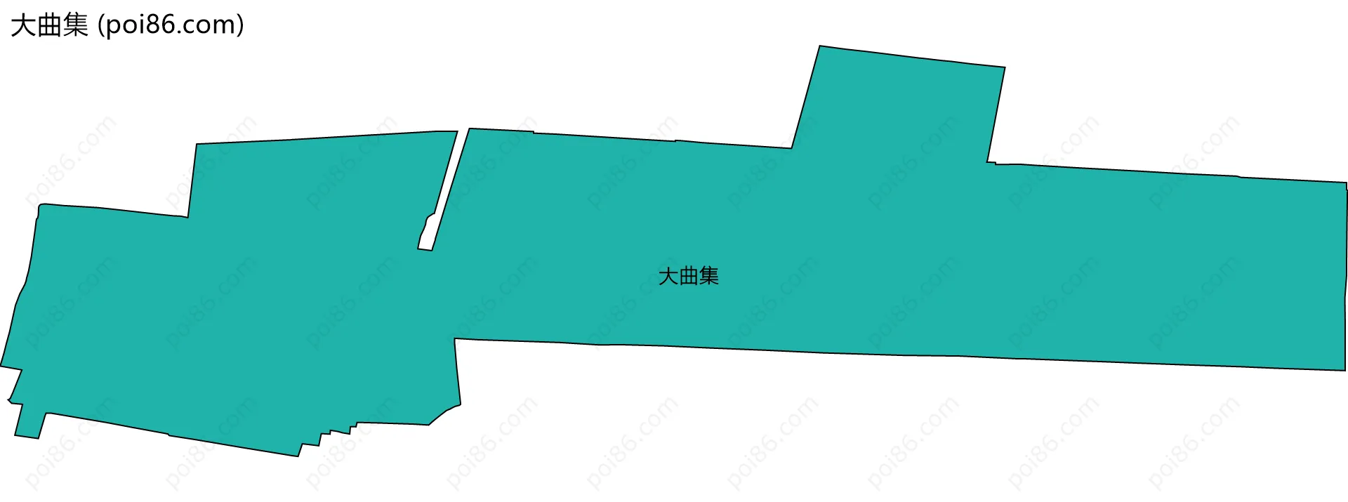 大曲集边界地图