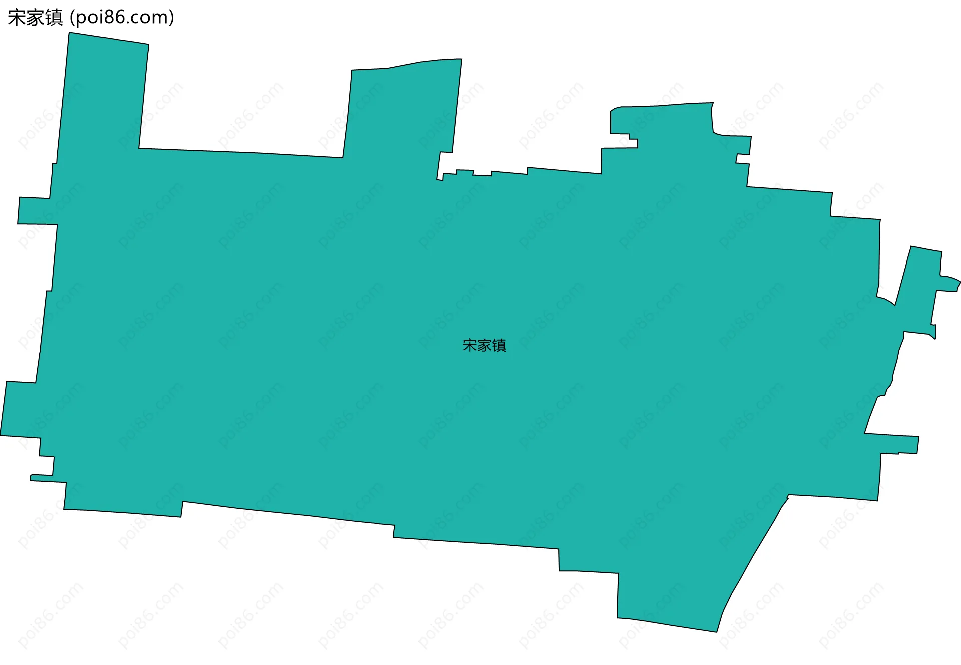 宋家镇边界地图