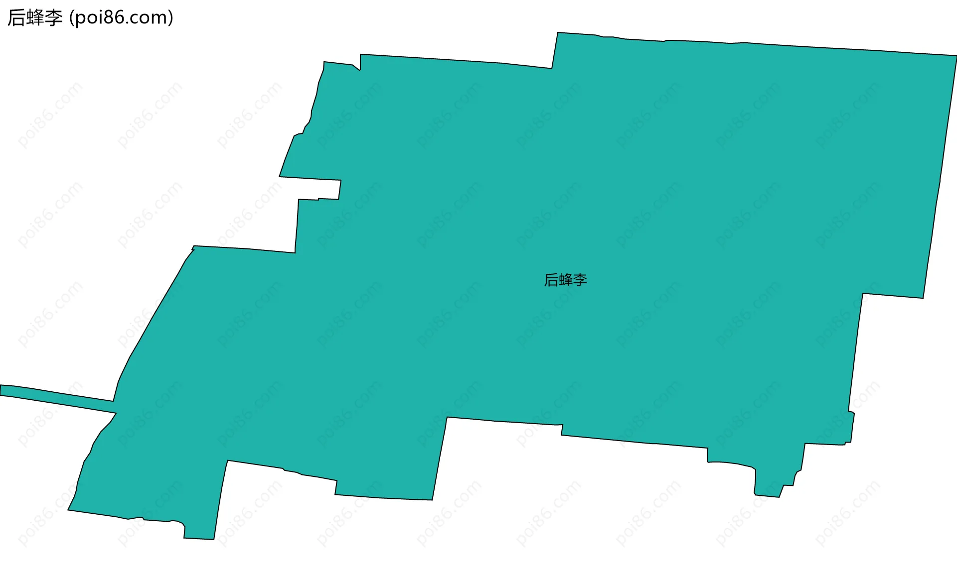 后蜂李边界地图