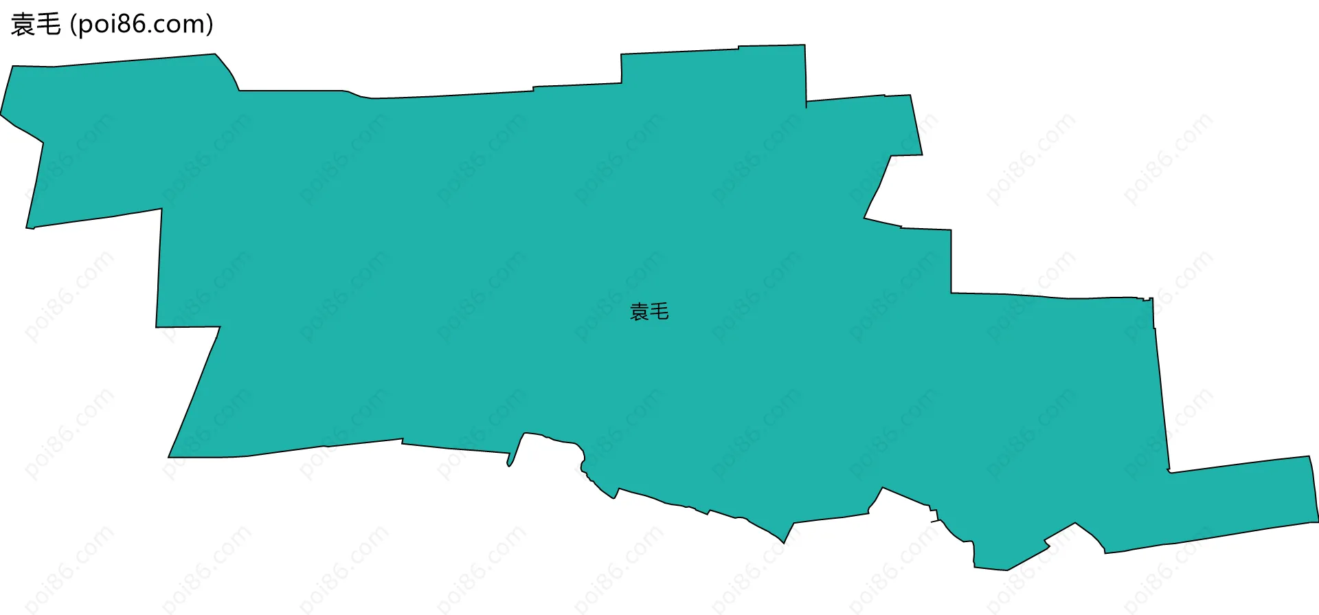 袁毛边界地图