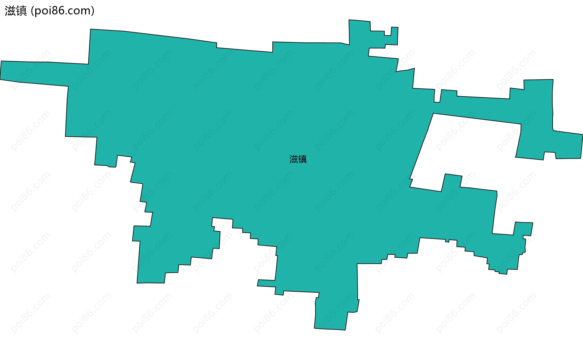 滋镇边界地图
