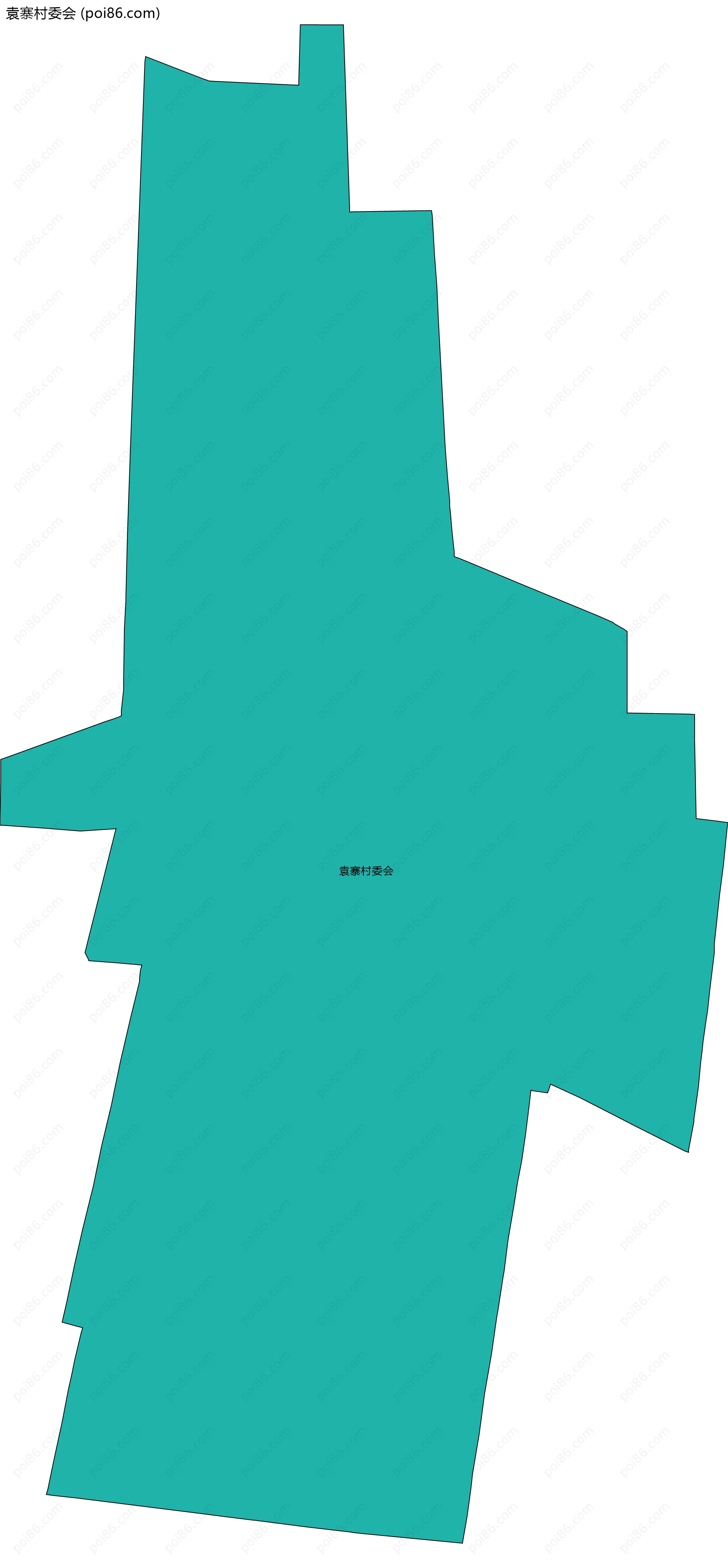 袁寨村委会边界地图