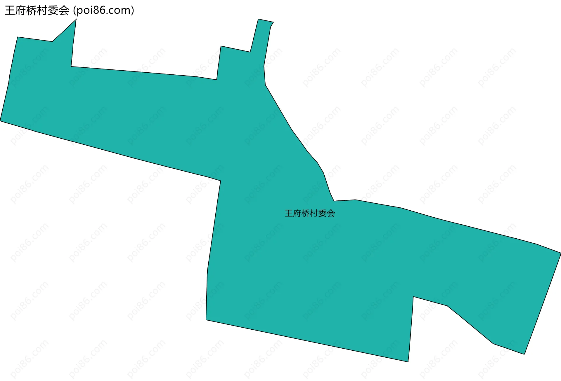王府桥村委会边界地图