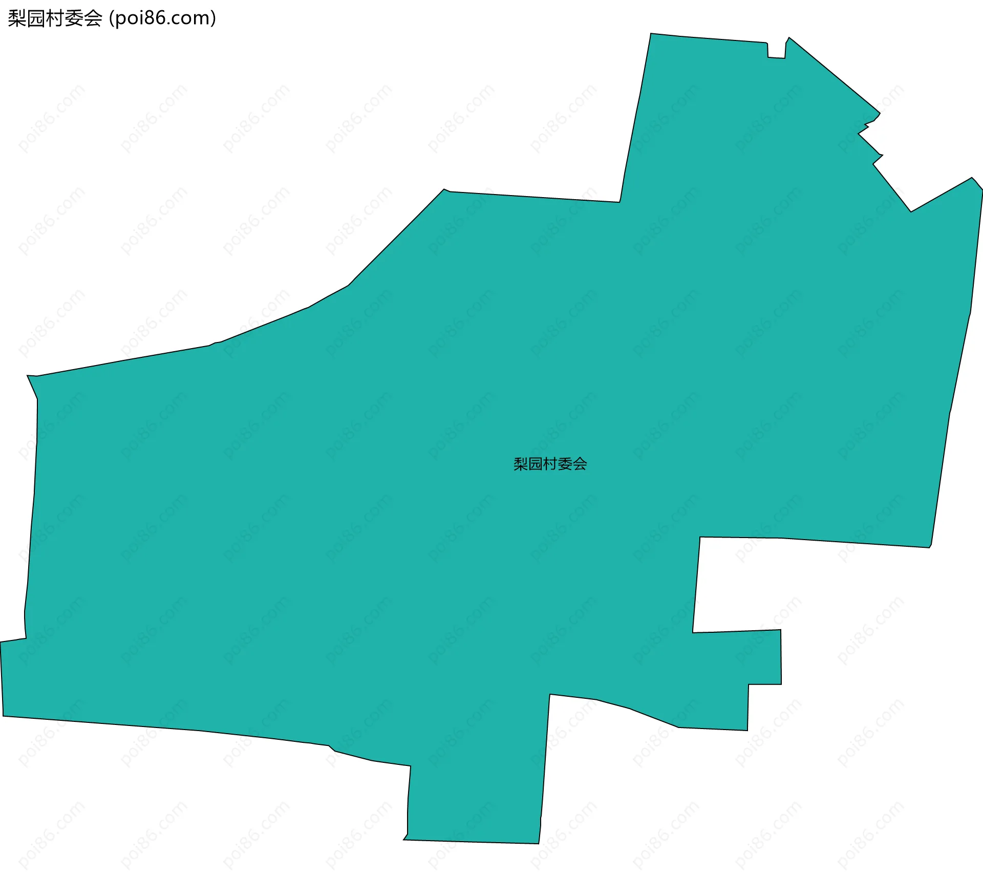 梨园村委会边界地图