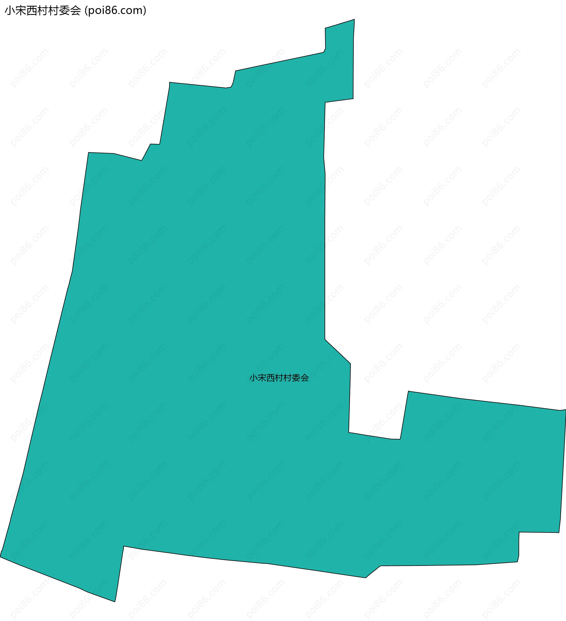 小宋西村村委会边界地图