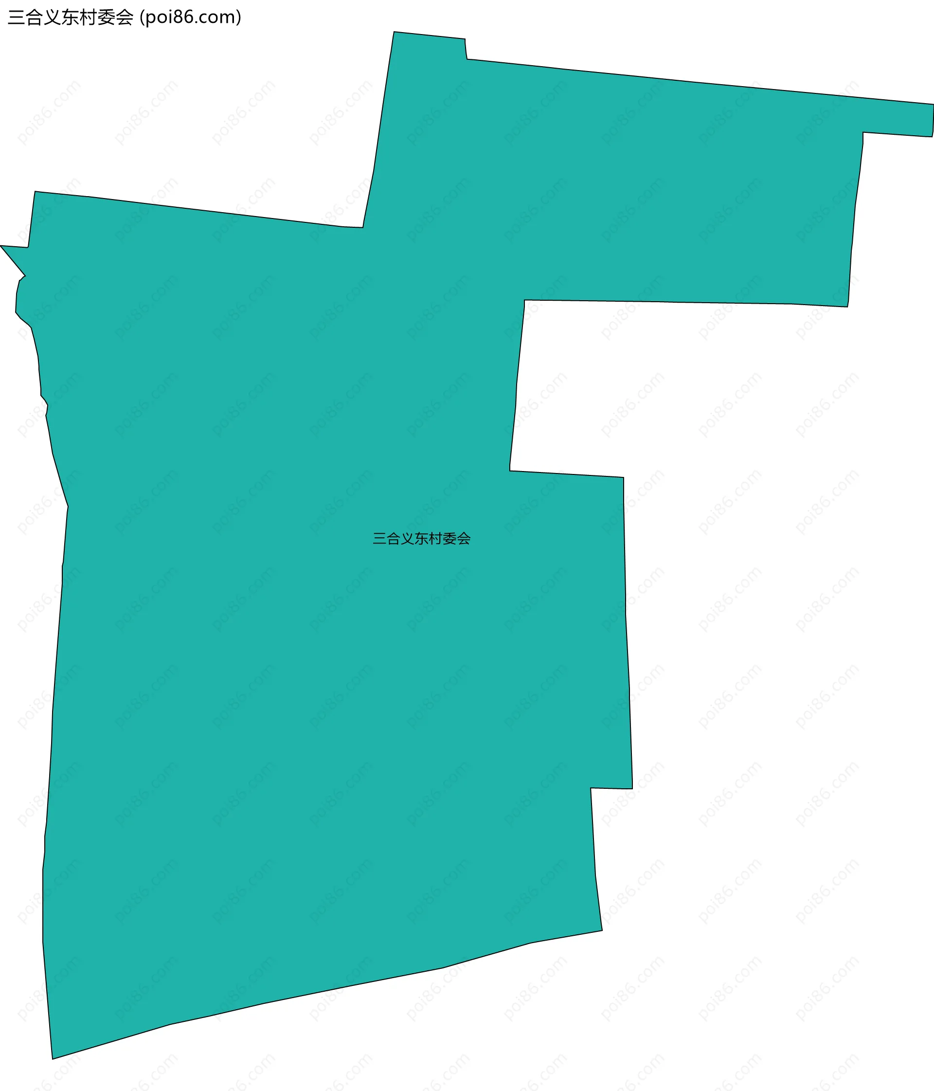 三合义东村委会边界地图