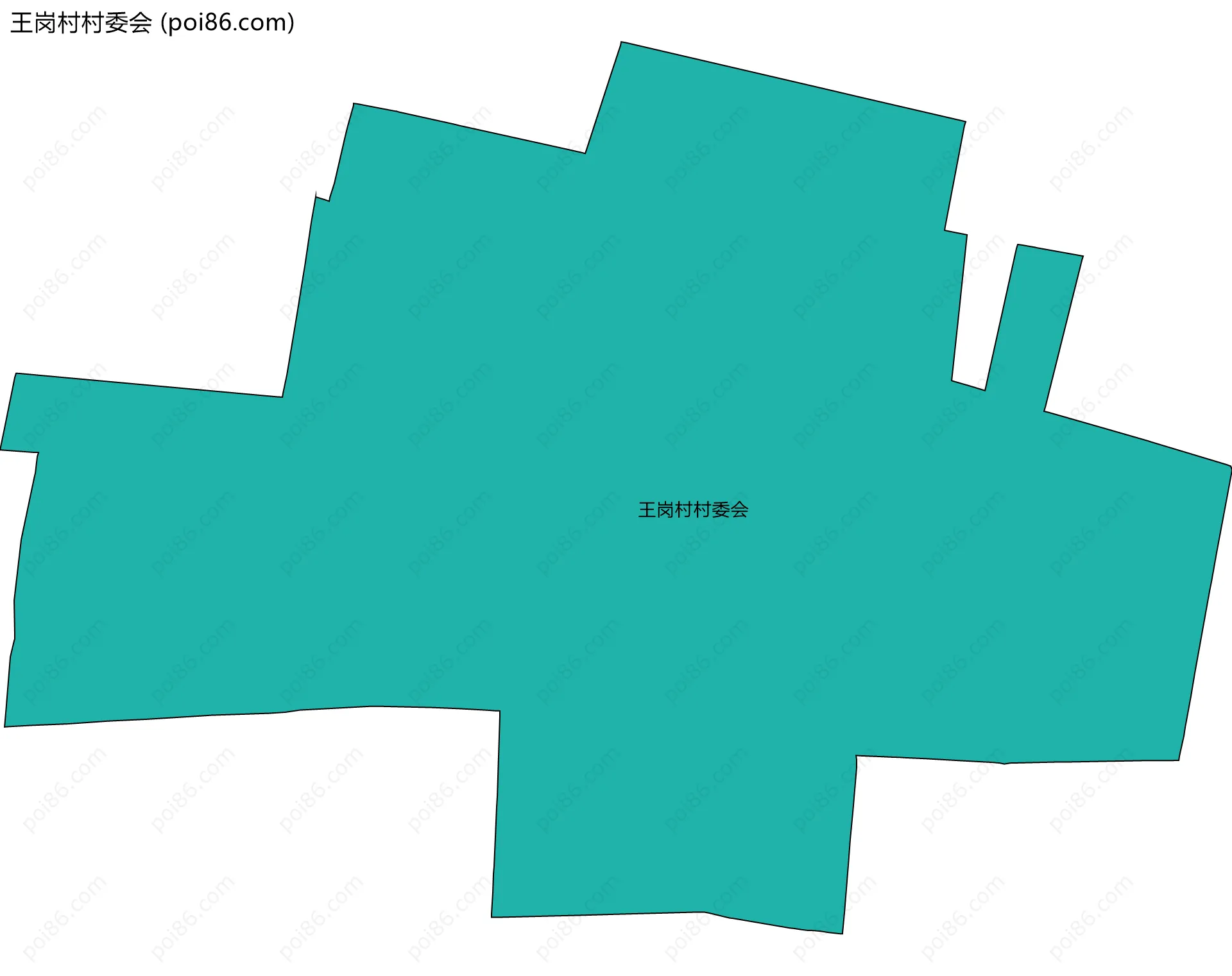 王岗村村委会边界地图