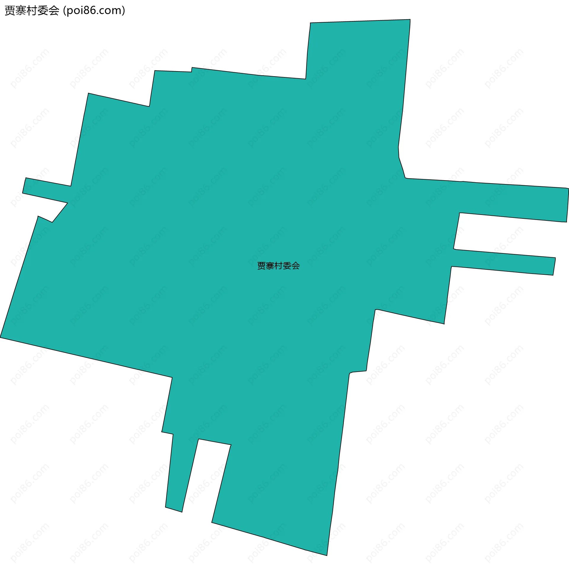 贾寨村委会边界地图