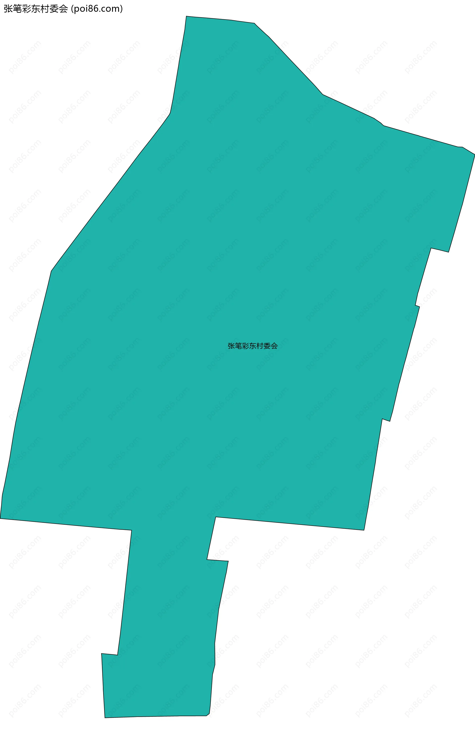 张笔彩东村委会边界地图