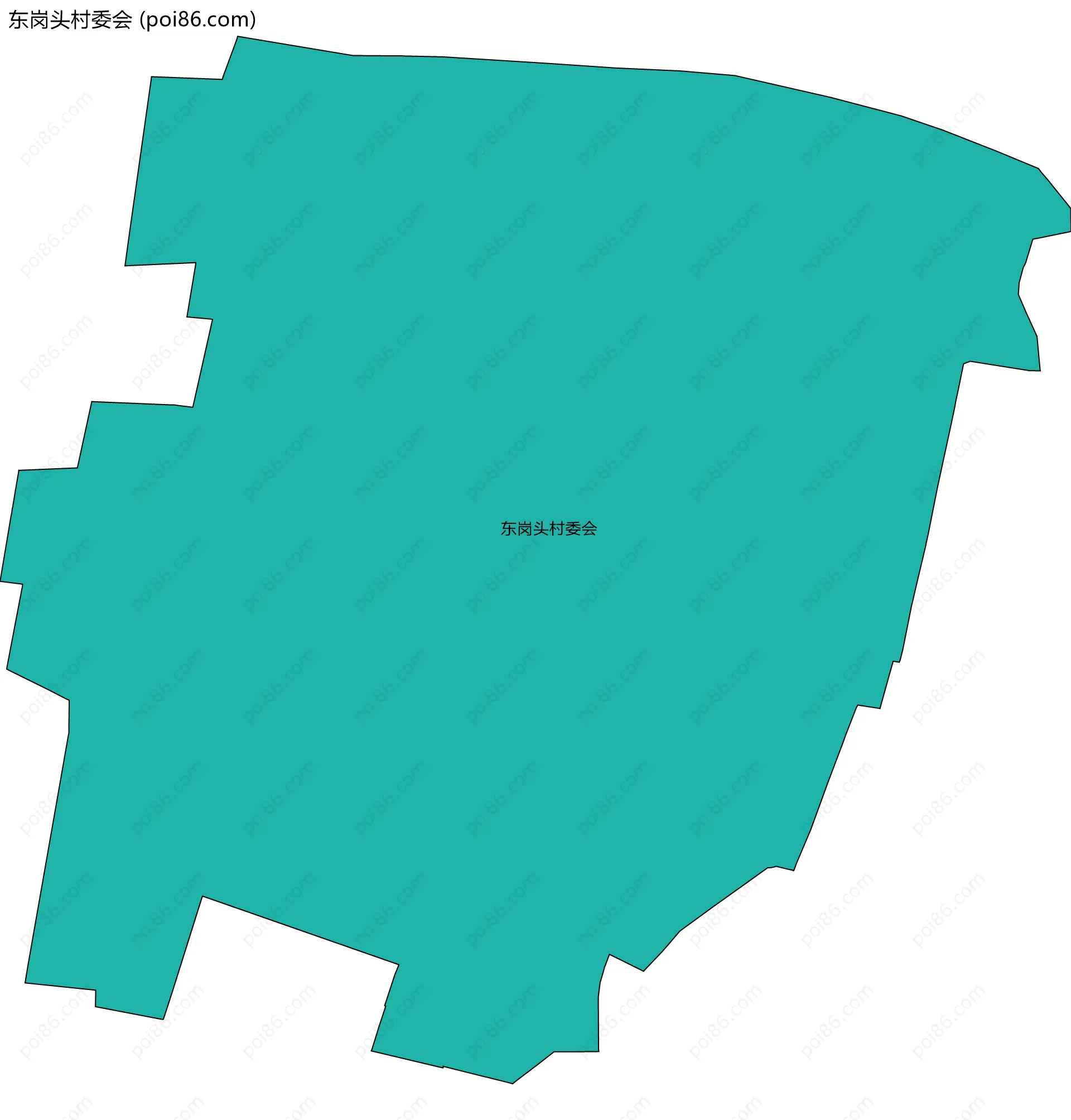 东岗头村委会边界地图