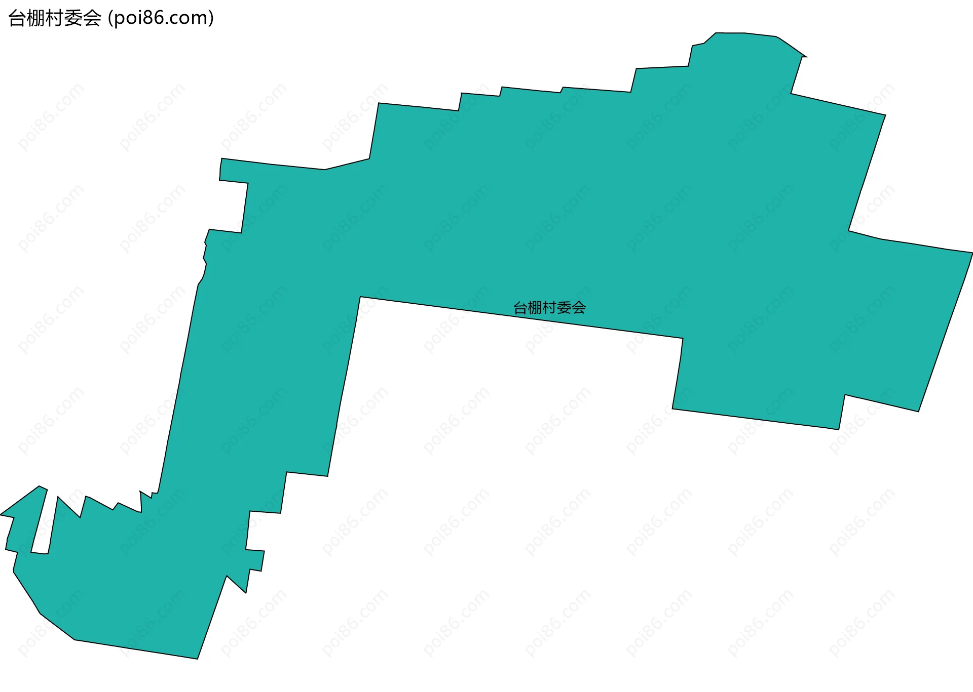 台棚村委会边界地图