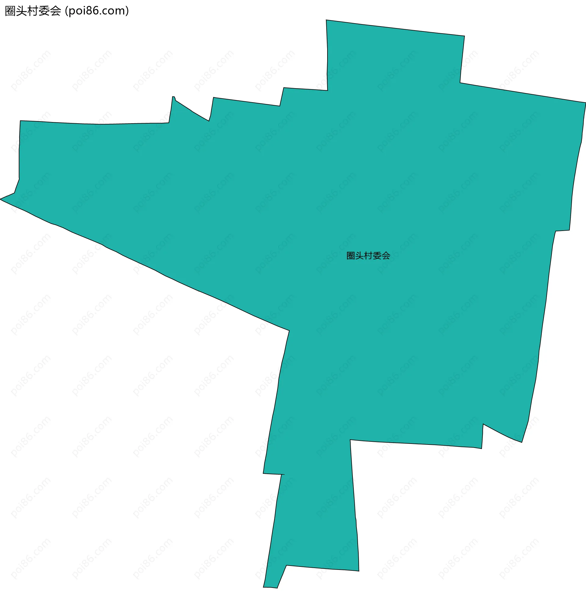 圈头村委会边界地图