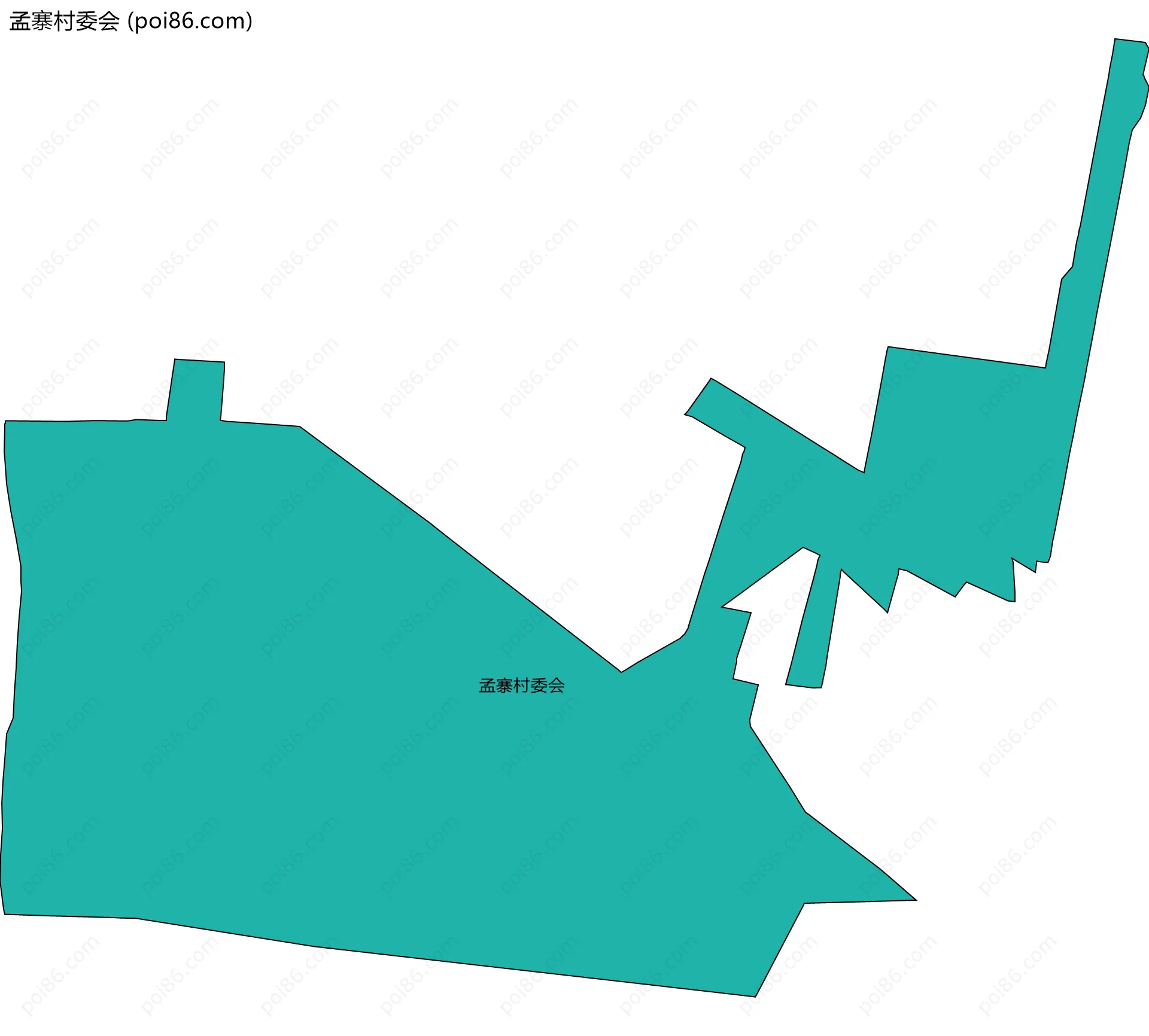 孟寨村委会边界地图