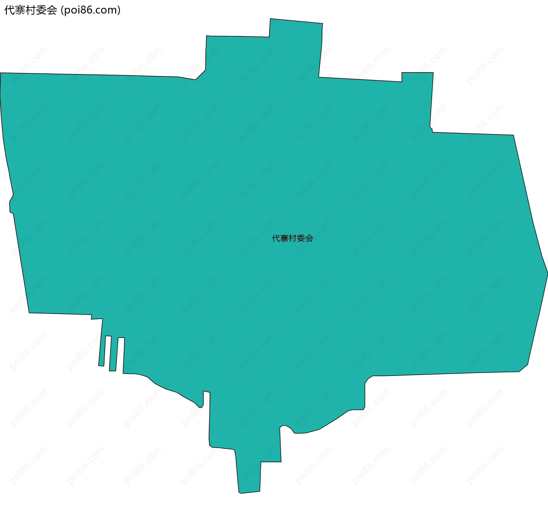 代寨村委会边界地图