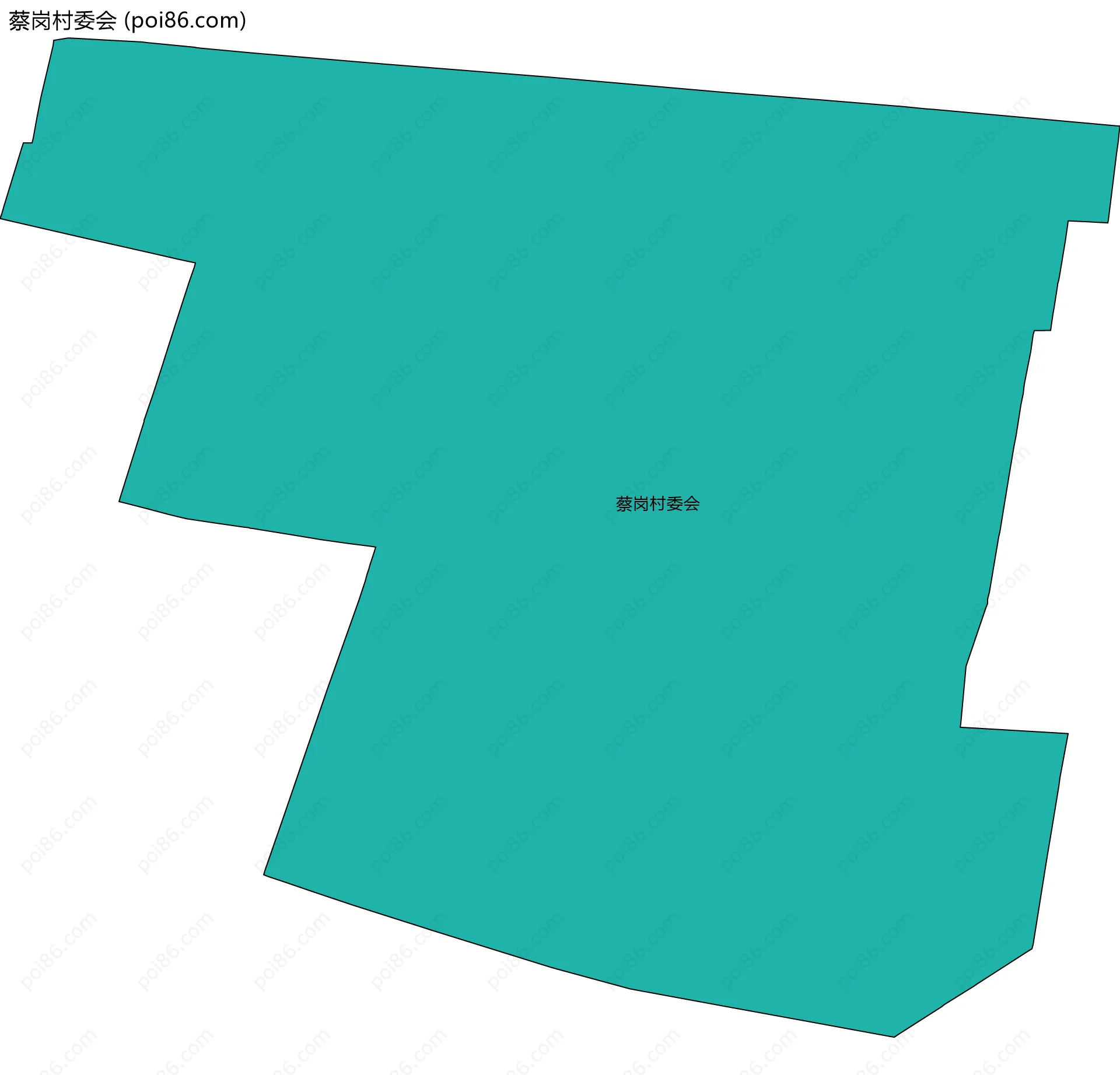 蔡岗村委会边界地图
