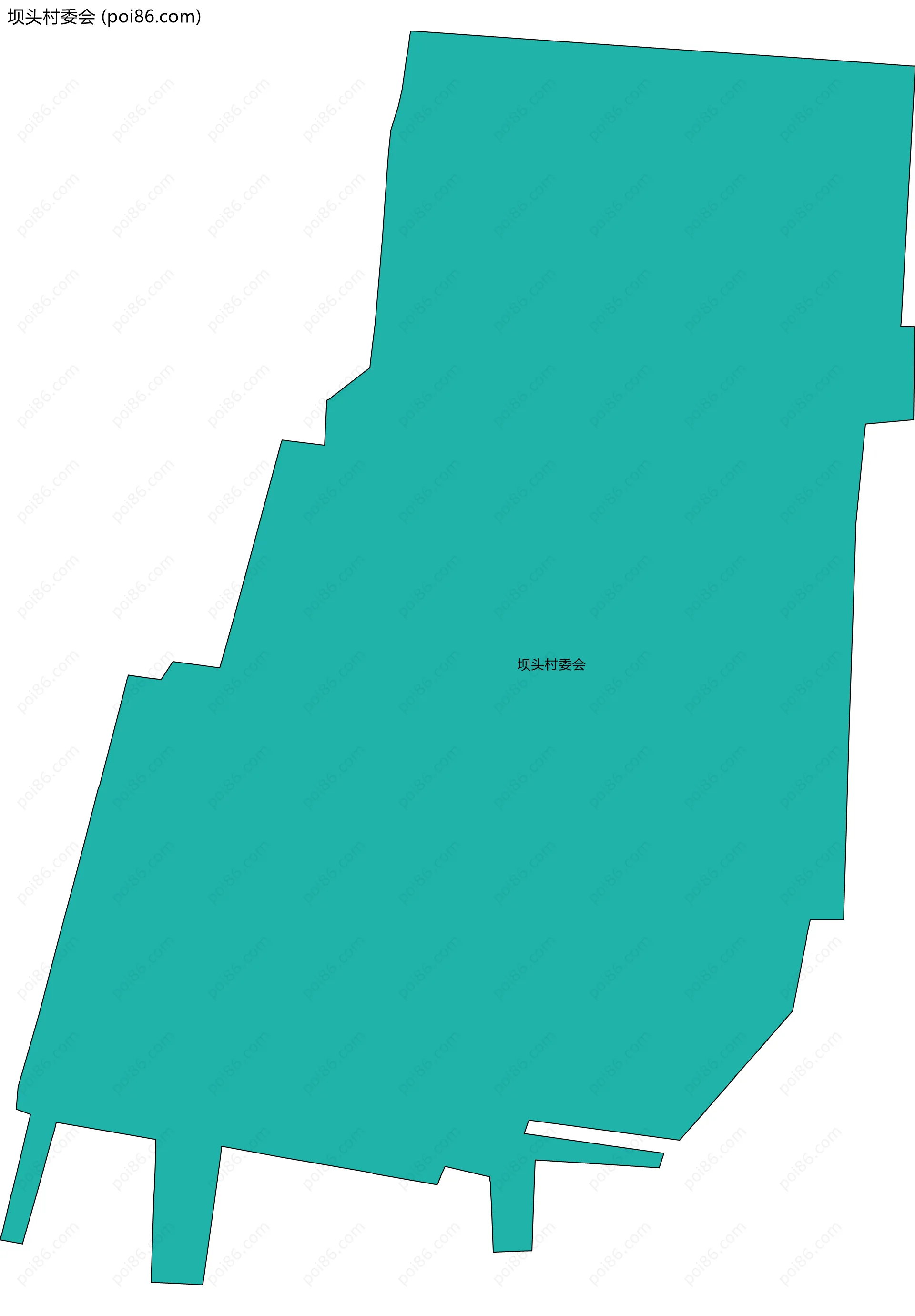 坝头村委会边界地图