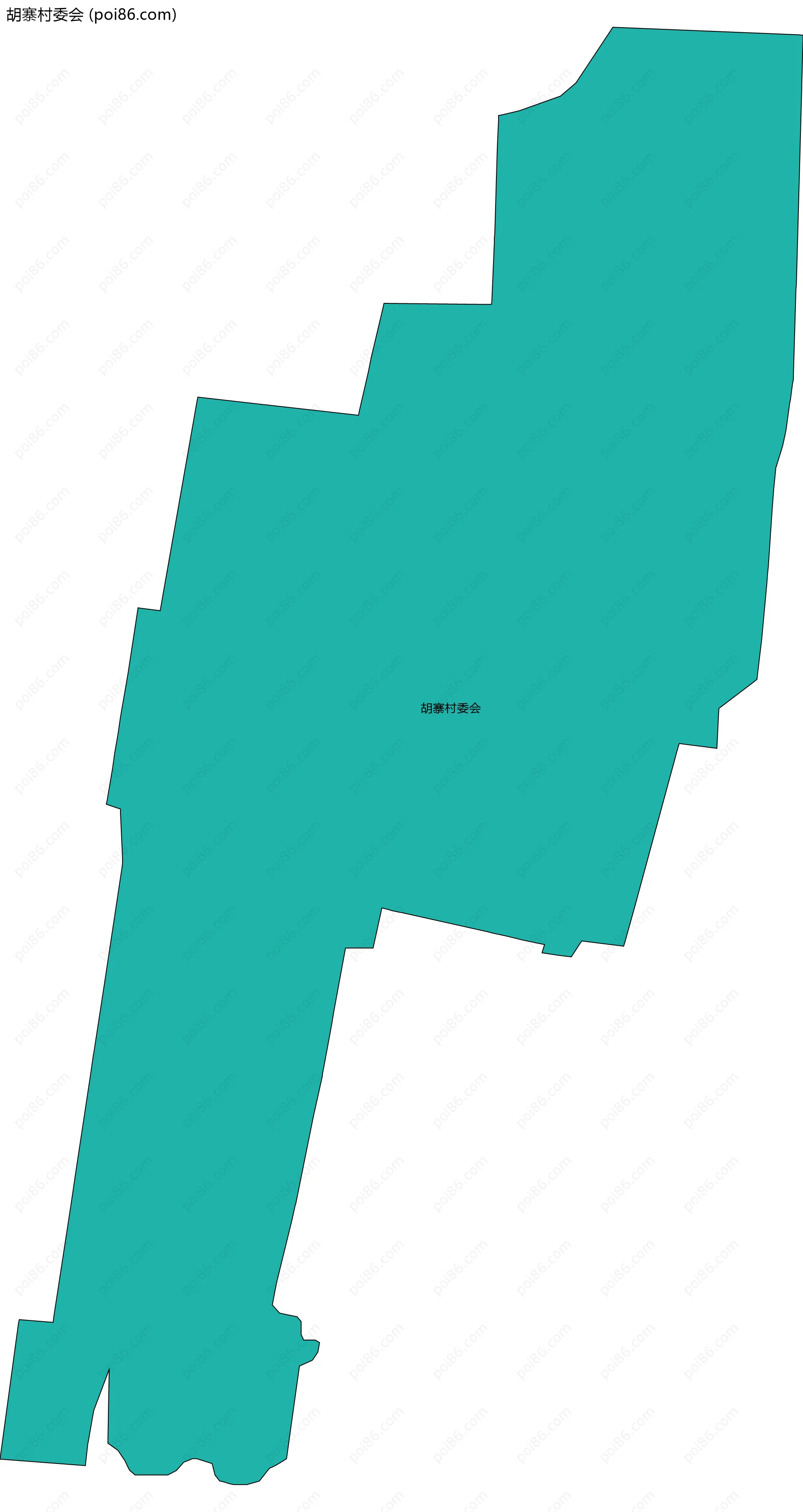 胡寨村委会边界地图