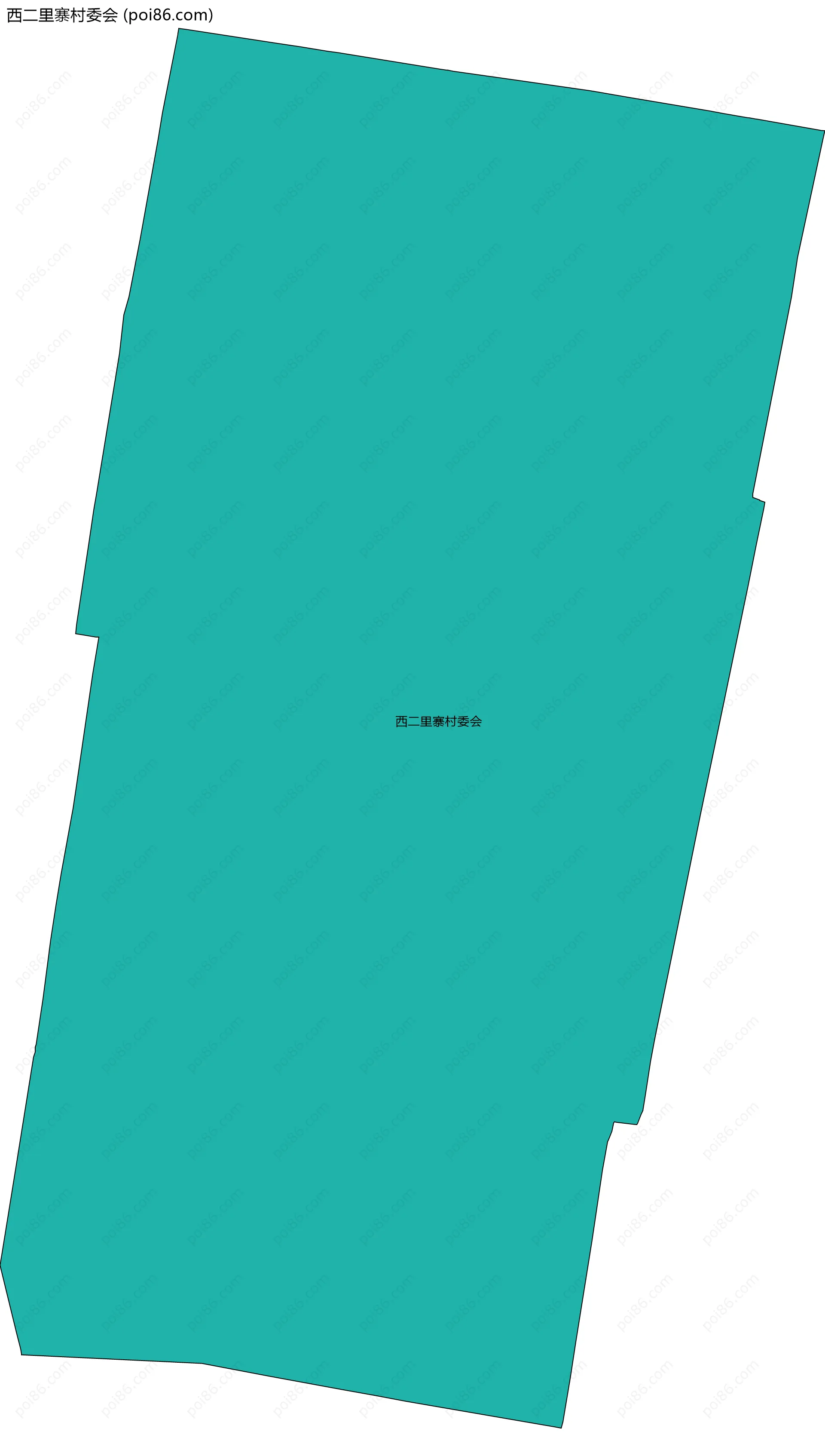 西二里寨村委会边界地图