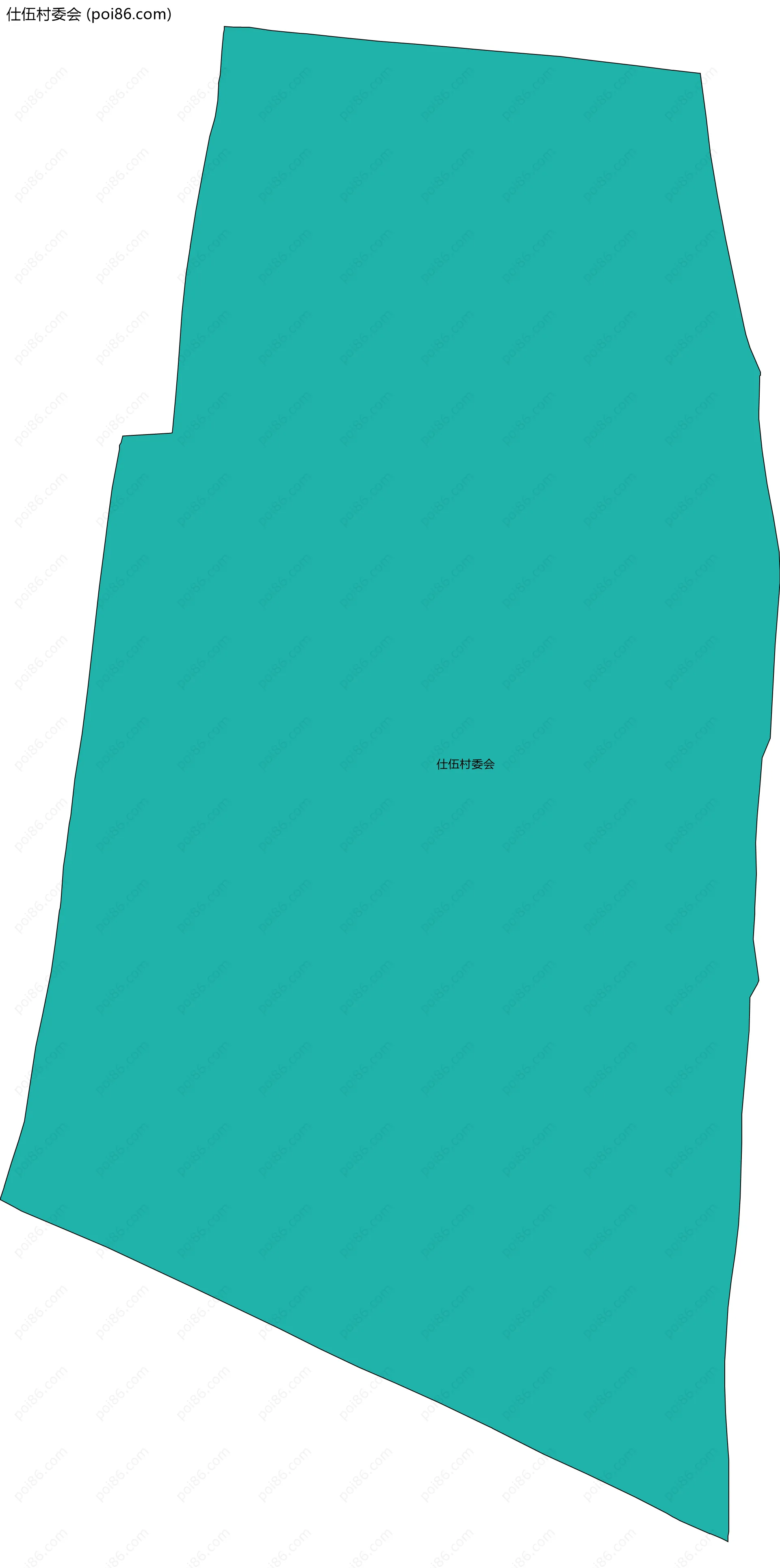 仕伍村委会边界地图