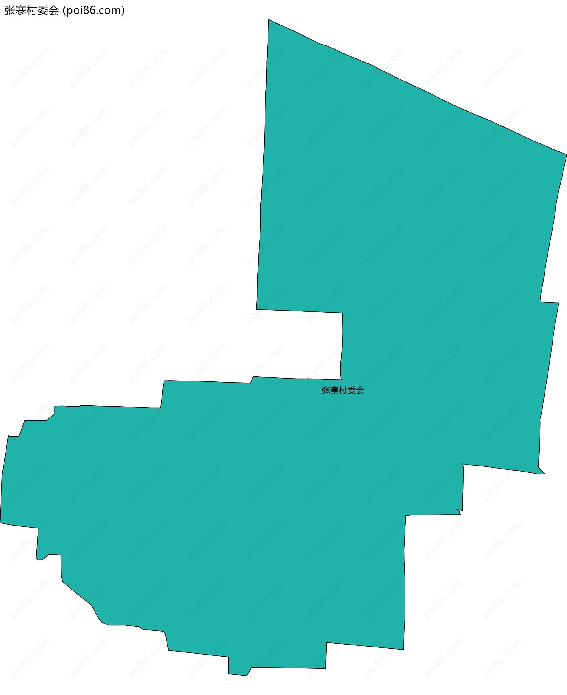 张寨村委会边界地图