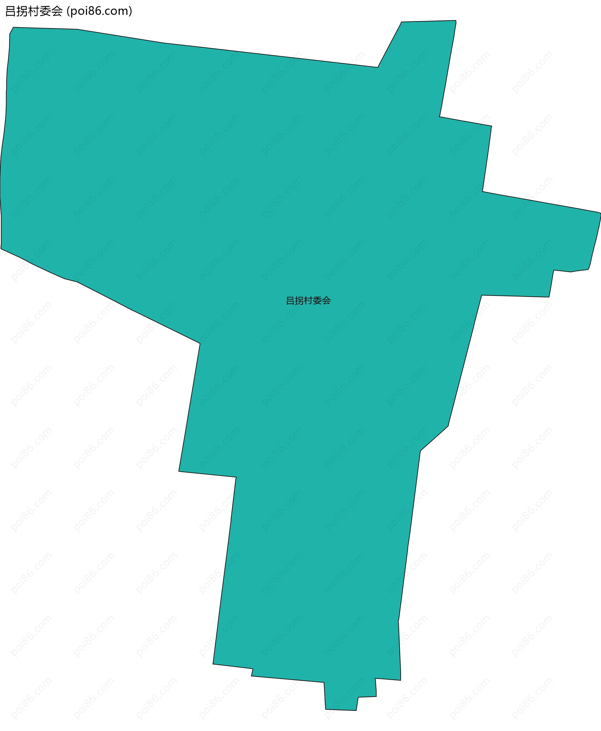 吕拐村委会边界地图