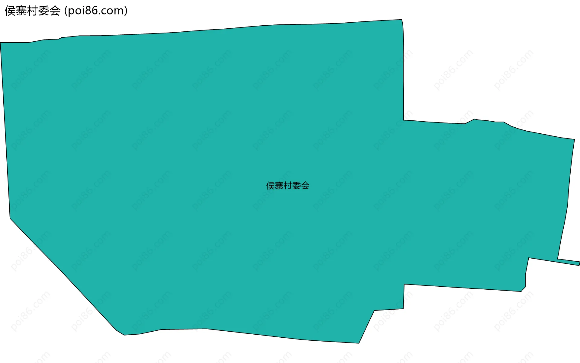 侯寨村委会边界地图