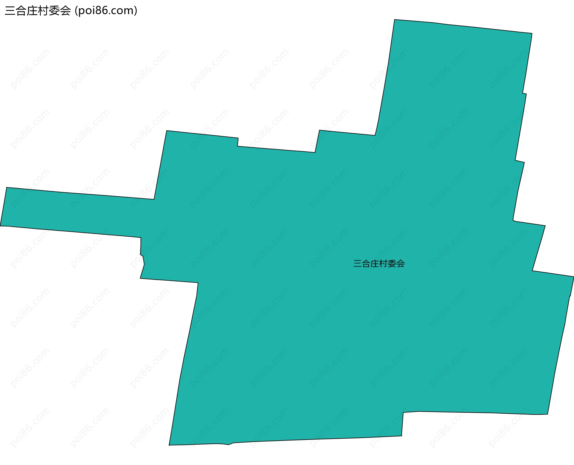 三合庄村委会边界地图