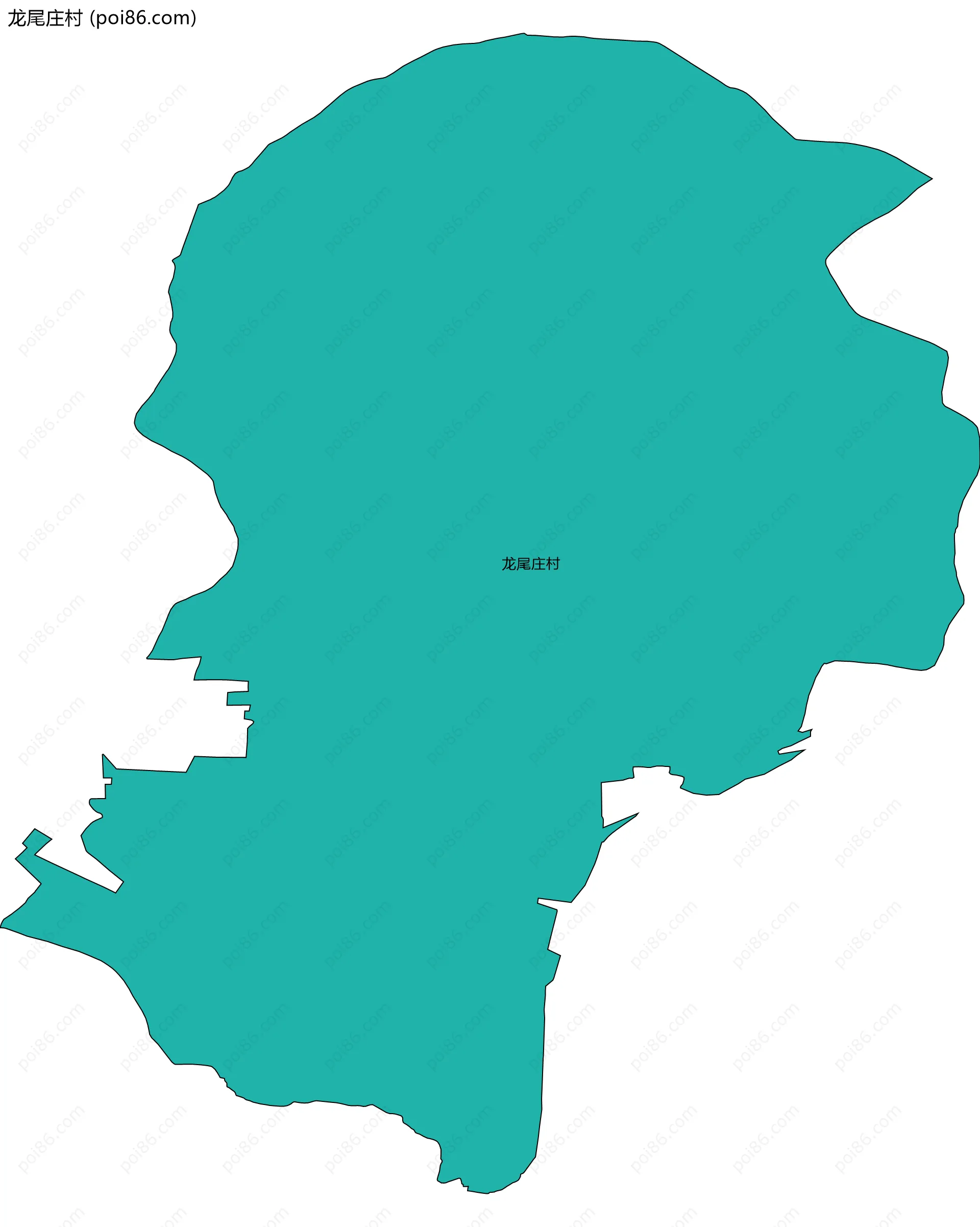 龙尾庄村边界地图