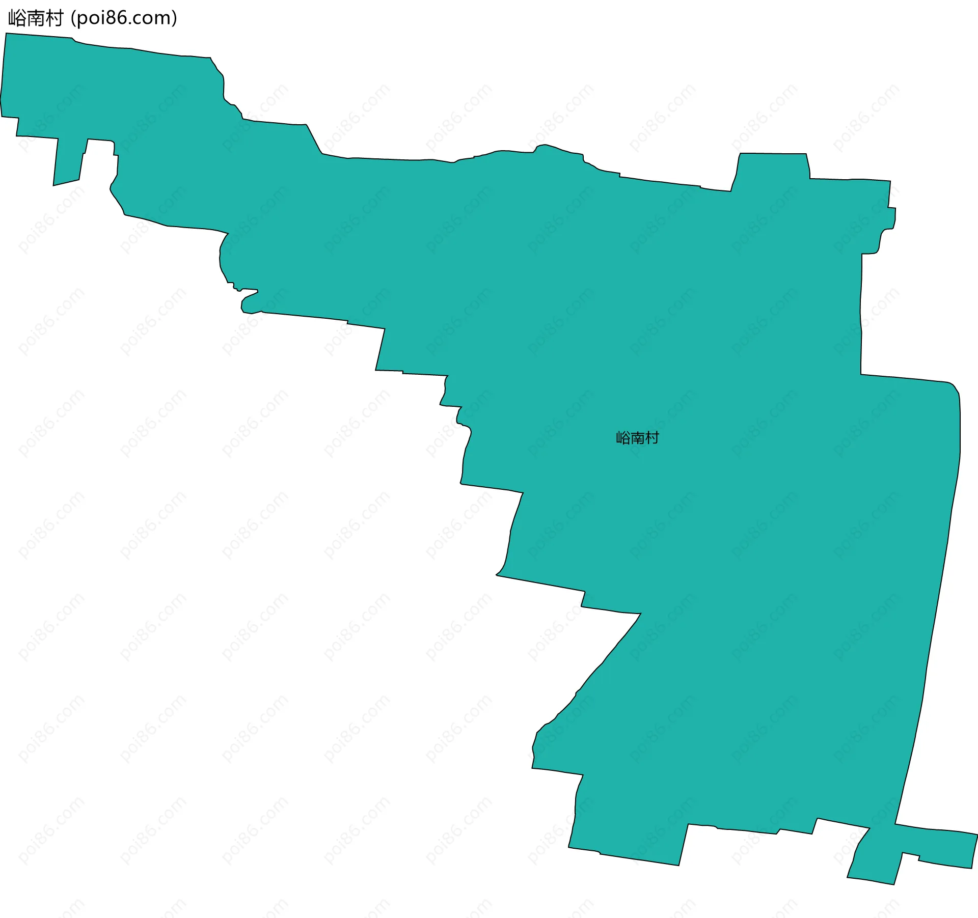 峪南村边界地图