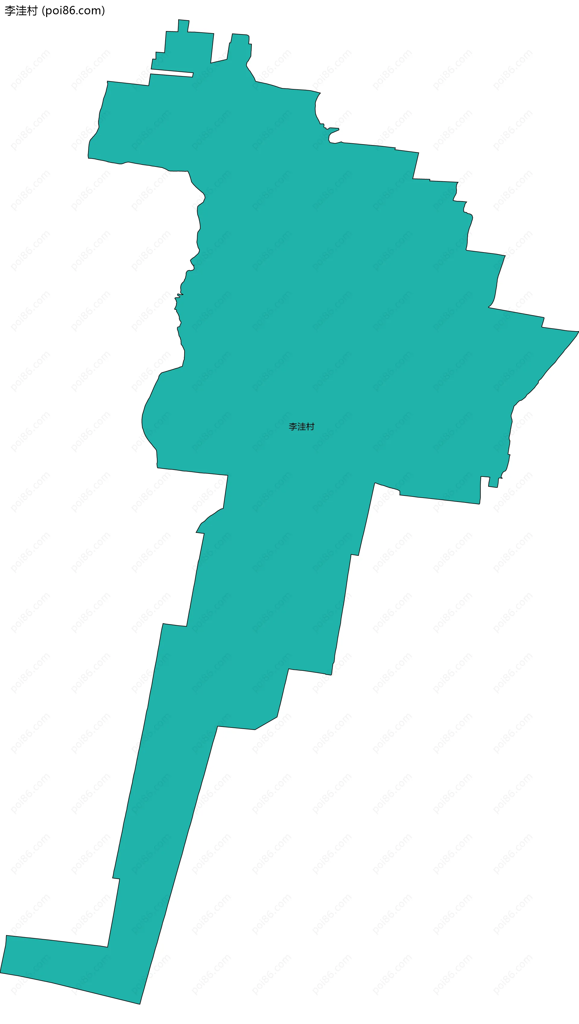 李洼村边界地图