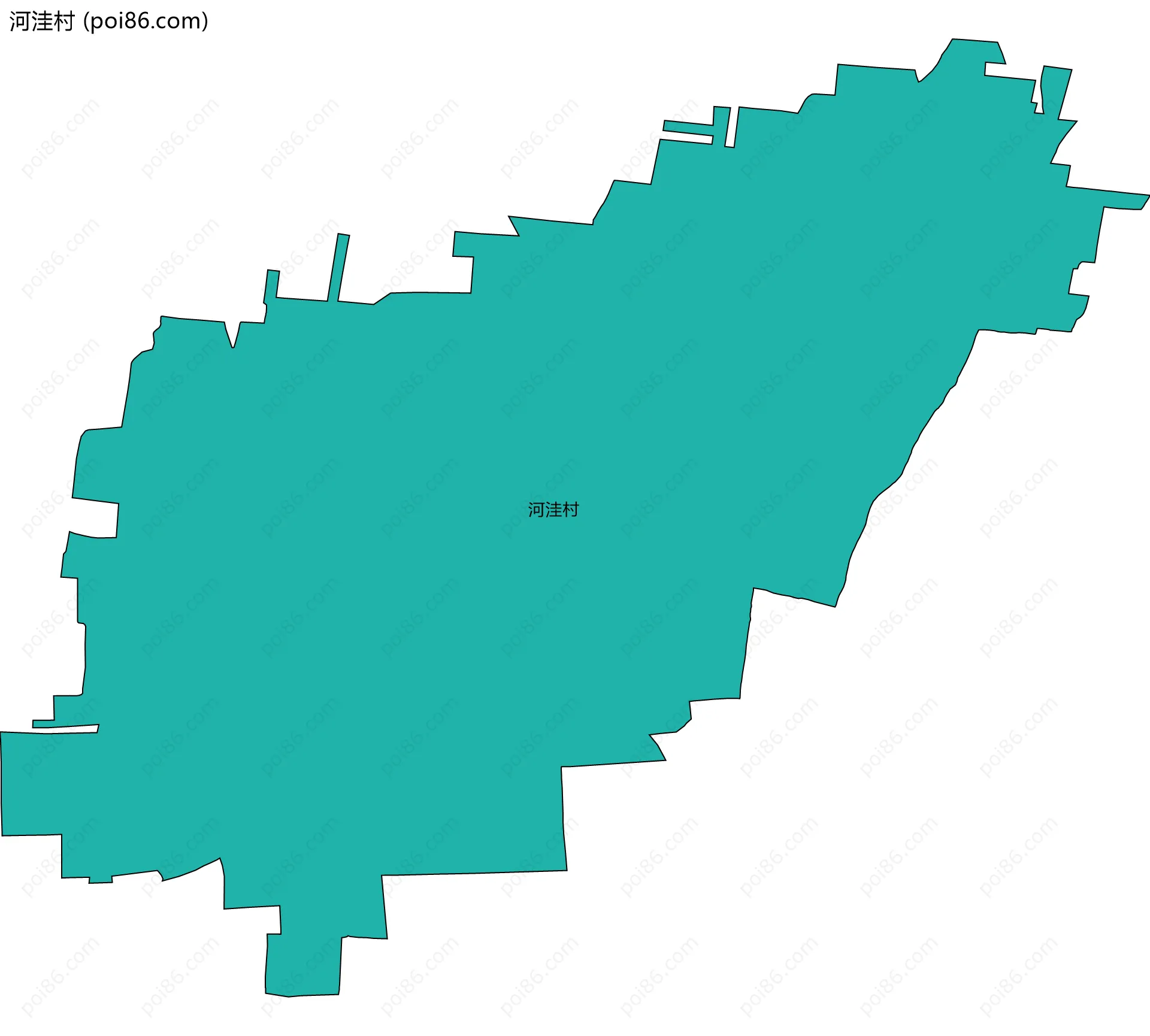 河洼村边界地图