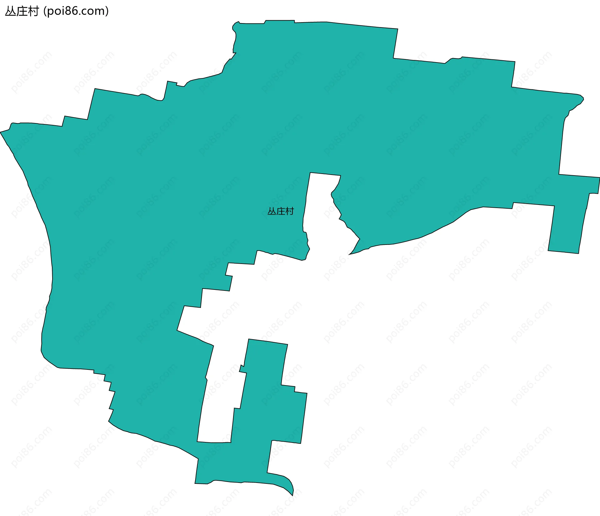 丛庄村边界地图