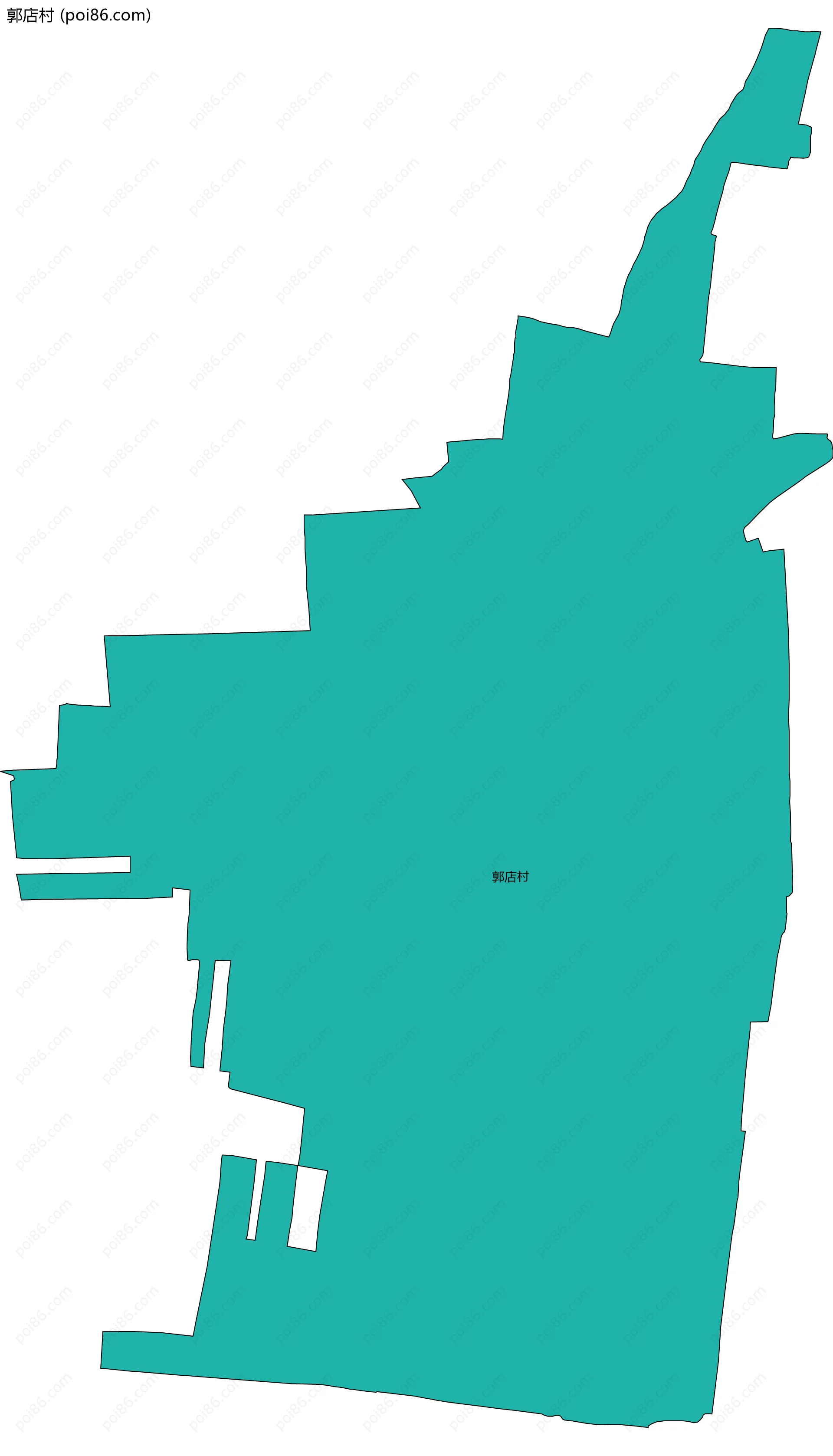 郭店村边界地图