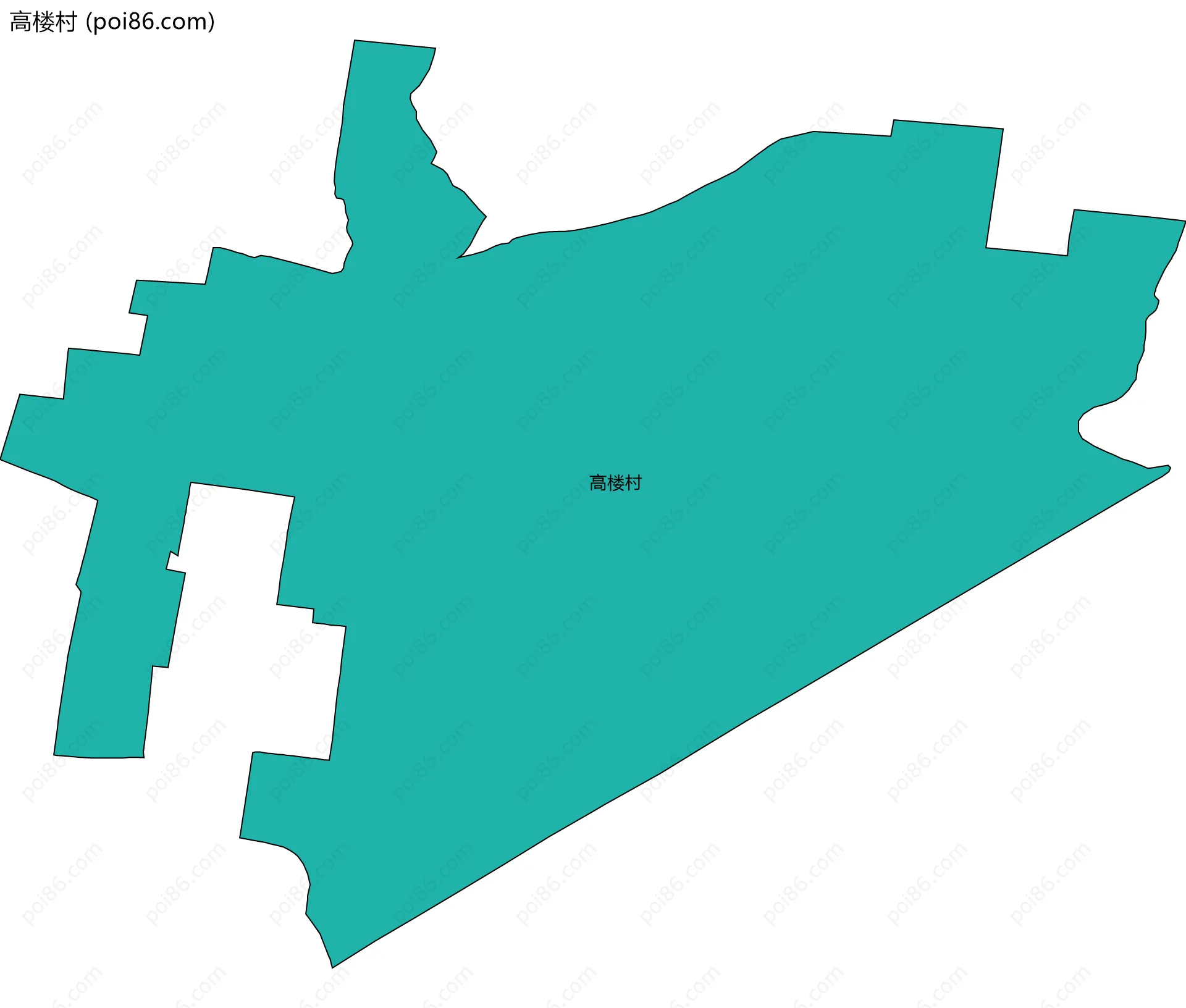 高楼村边界地图